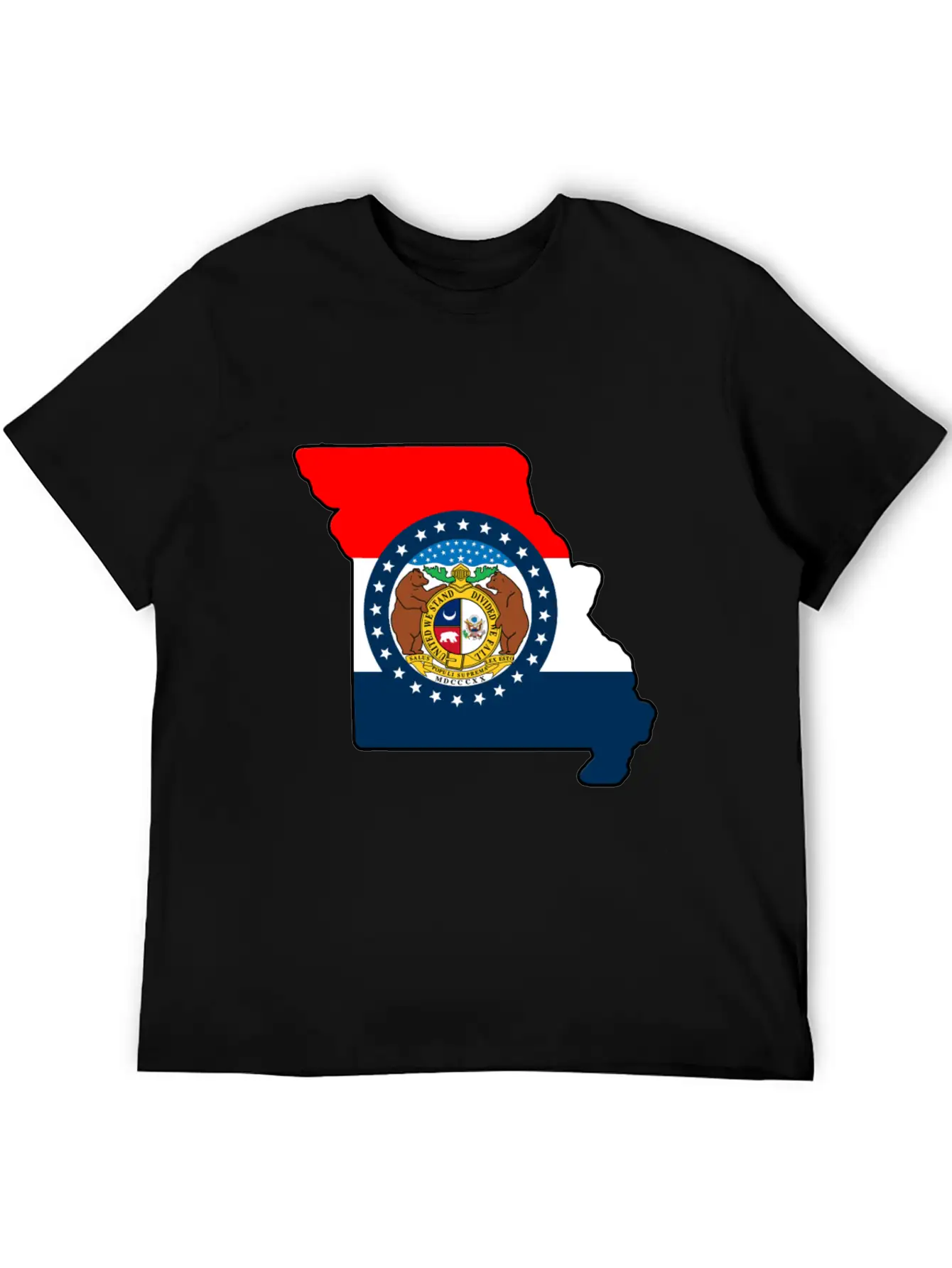 Missouri Flag Map Unisex Casual T-Shirt – Clean Design For Daily Comfort