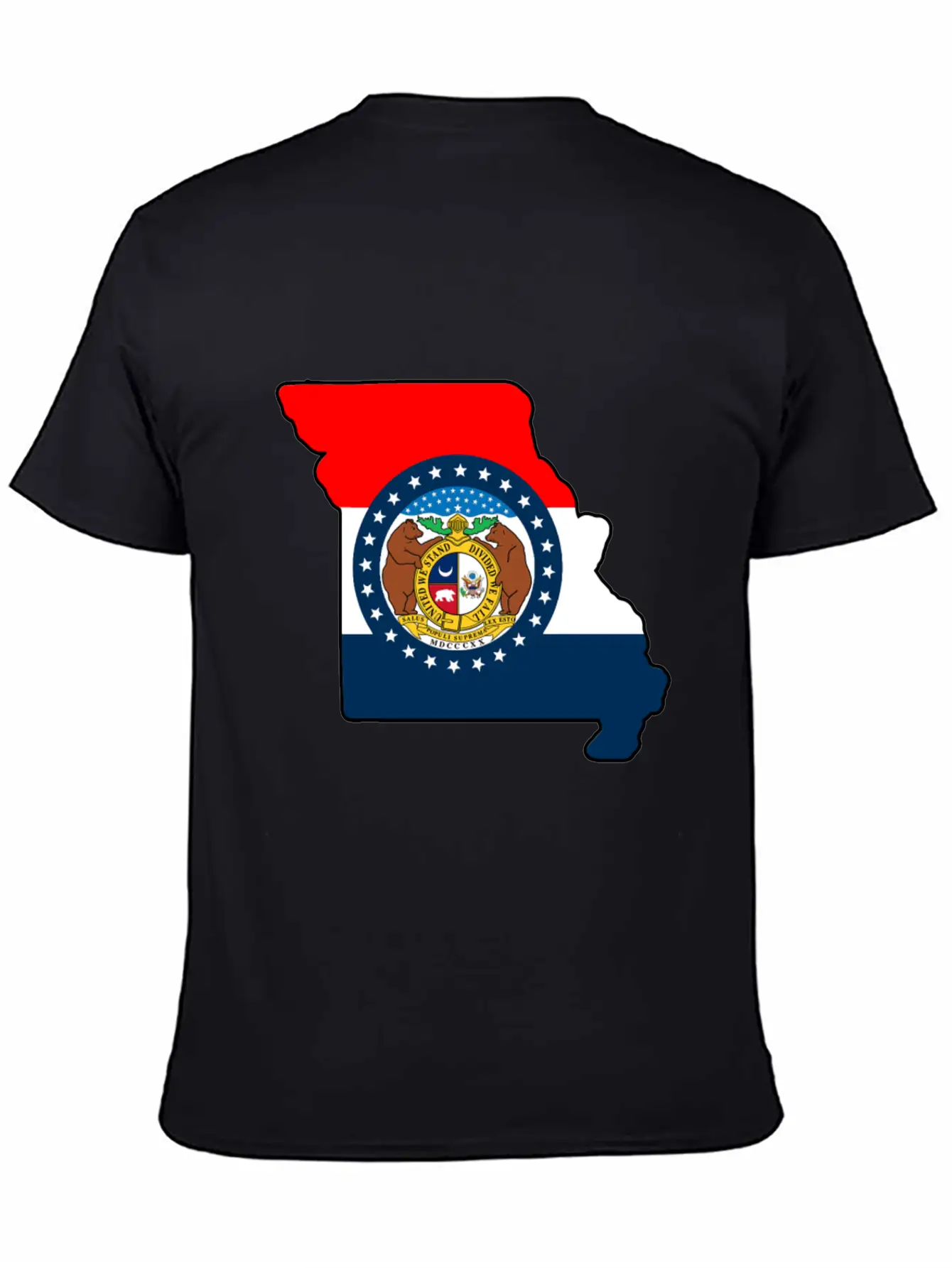 Missouri Flag Map Unisex Casual T-Shirt – Clean Design For Daily Comfort