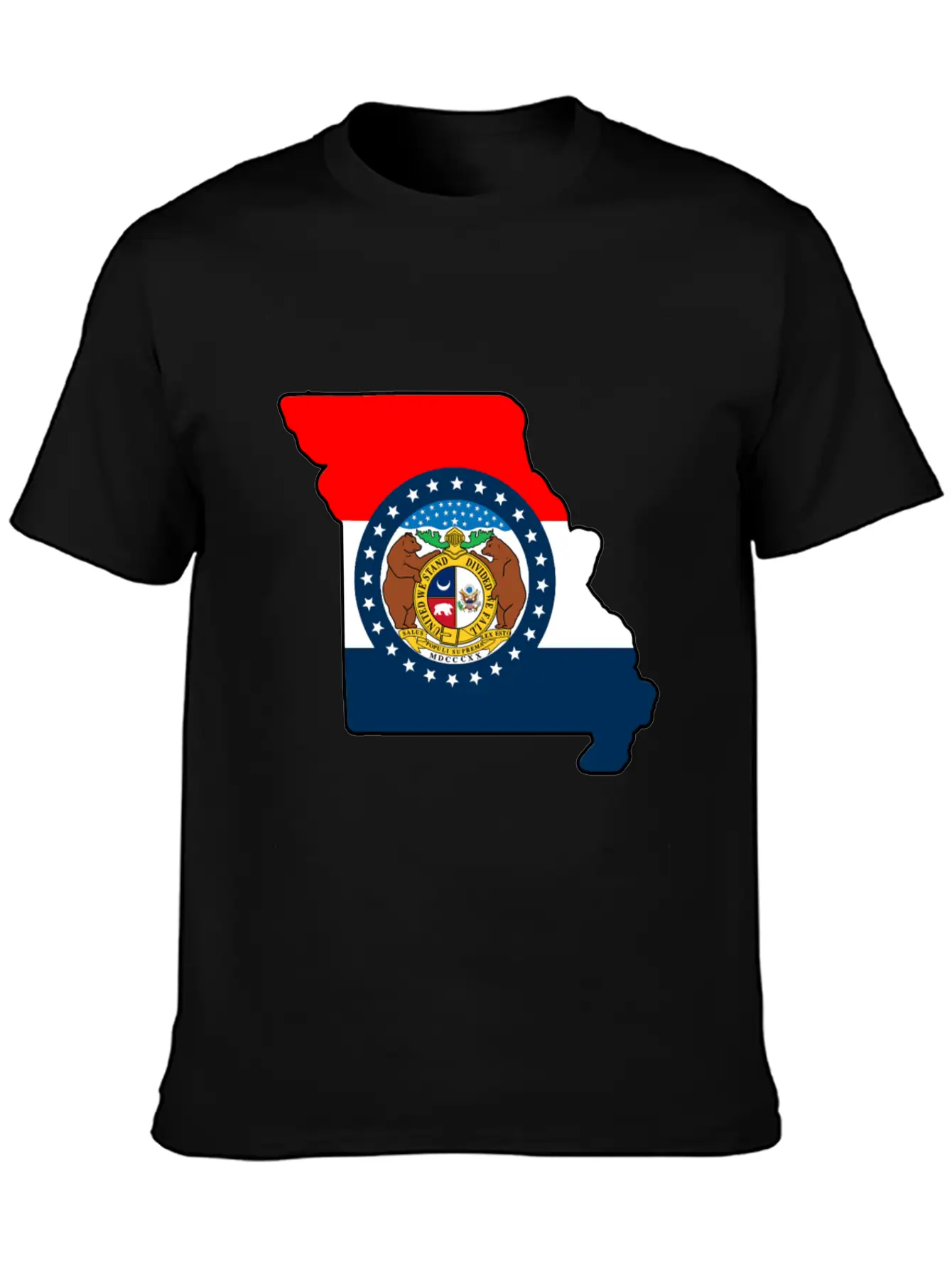 Missouri Flag Map Unisex Casual T-Shirt – Clean Design For Daily Comfort