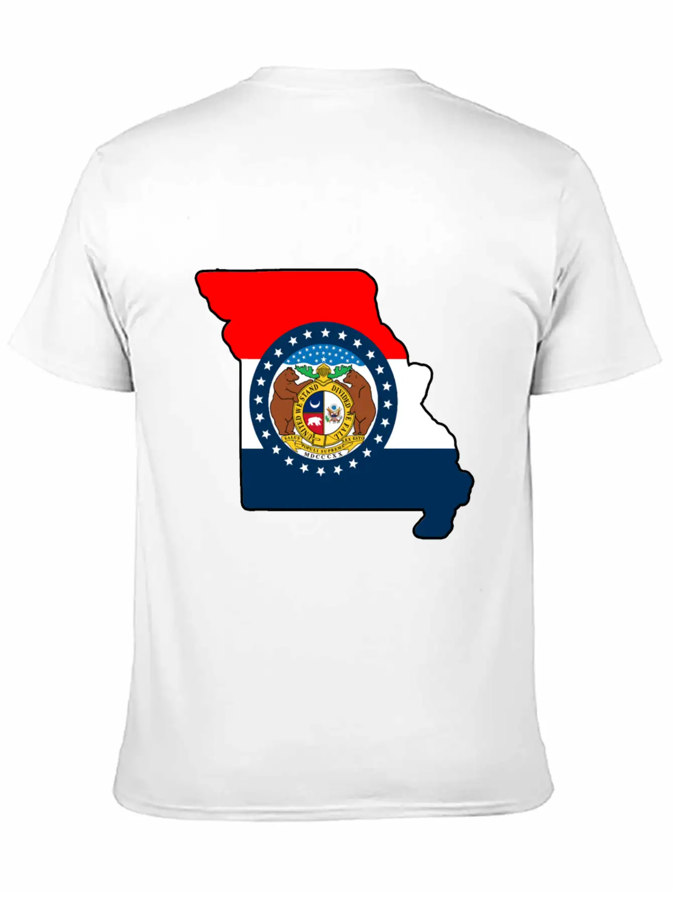 Missouri Flag Map Unisex Casual T-Shirt – Clean Design For Daily Comfort