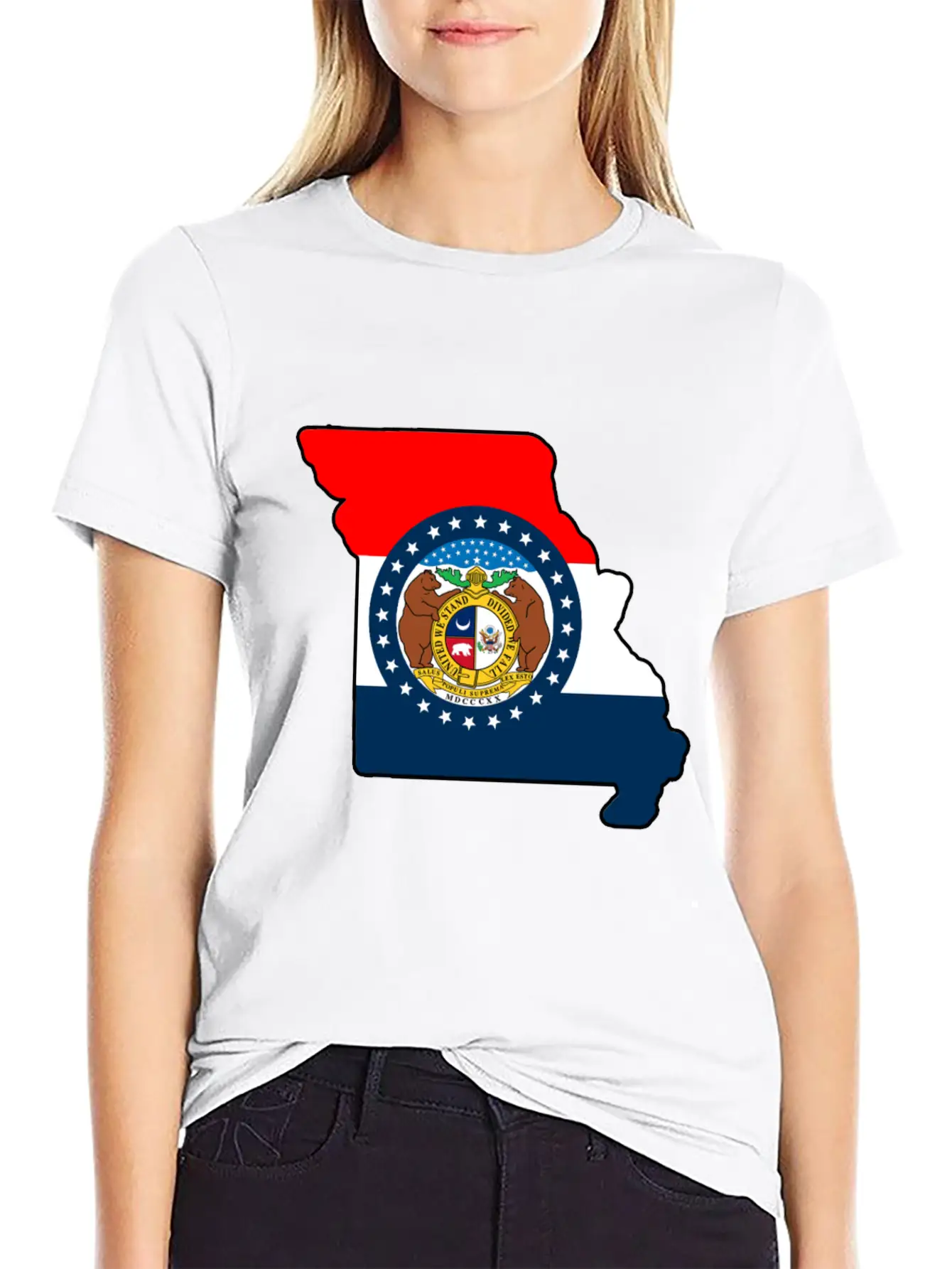 Missouri Flag Map Unisex Casual T-Shirt – Clean Design For Daily Comfort