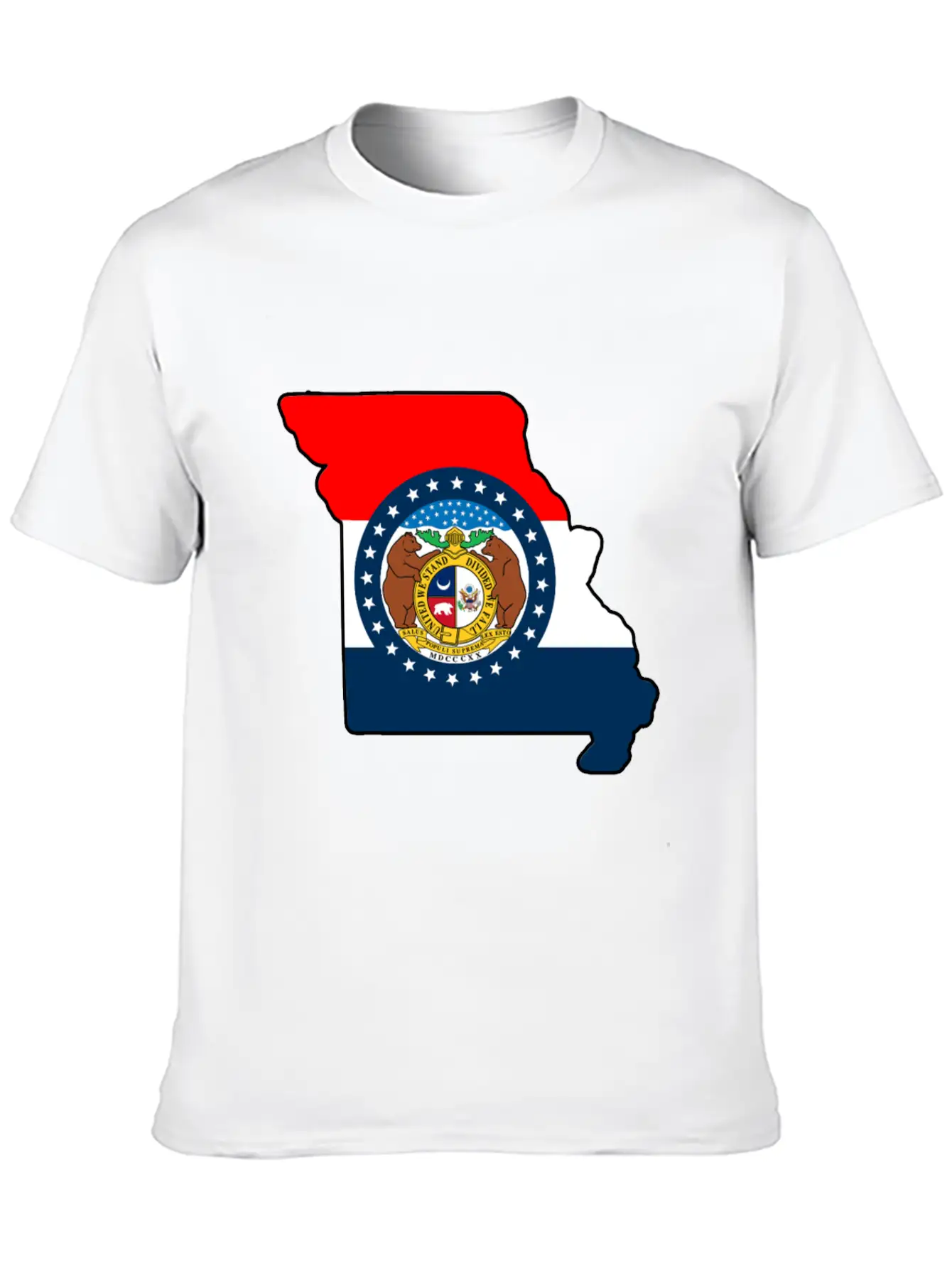 Missouri Flag Map Unisex Casual T-Shirt – Clean Design For Daily Comfort