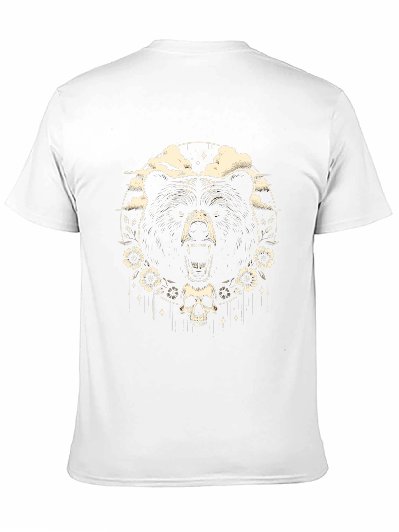 Bear & Skull Graphic Tee - Edgy Black T-Shirt