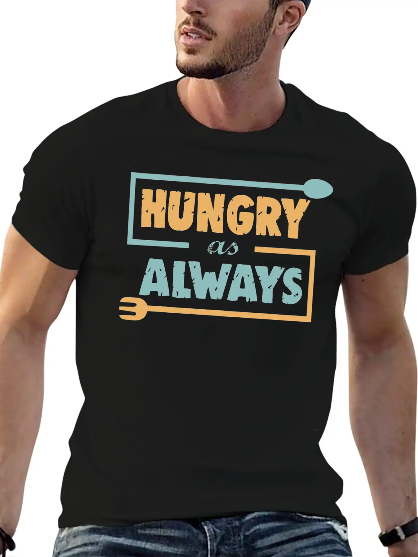 MJR 09 B Hunger Stylish Everyday T-Shirt – Unisex Basic Cotton Tee