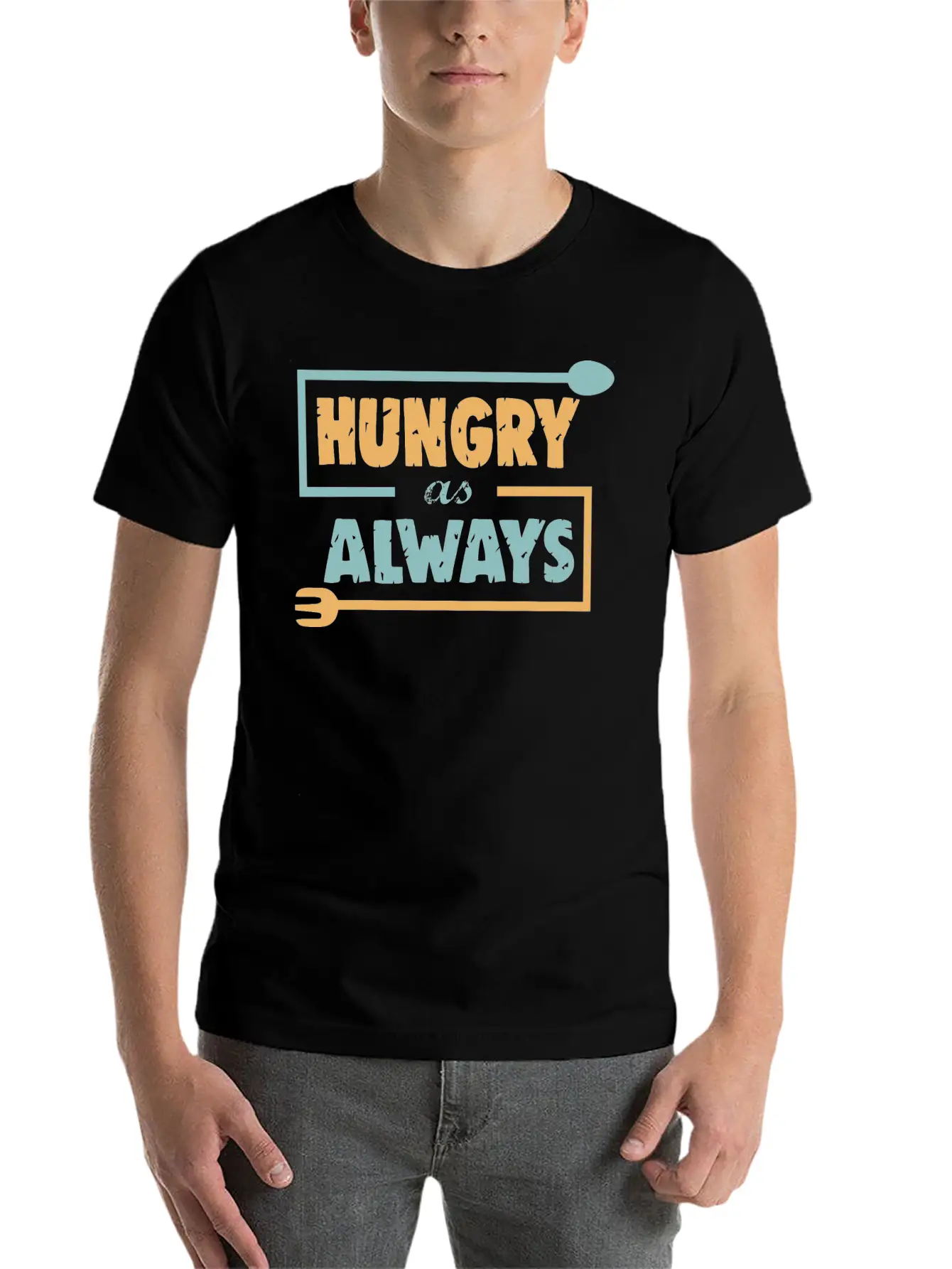 MJR 09 B Hunger Stylish Everyday T-Shirt – Unisex Basic Cotton Tee