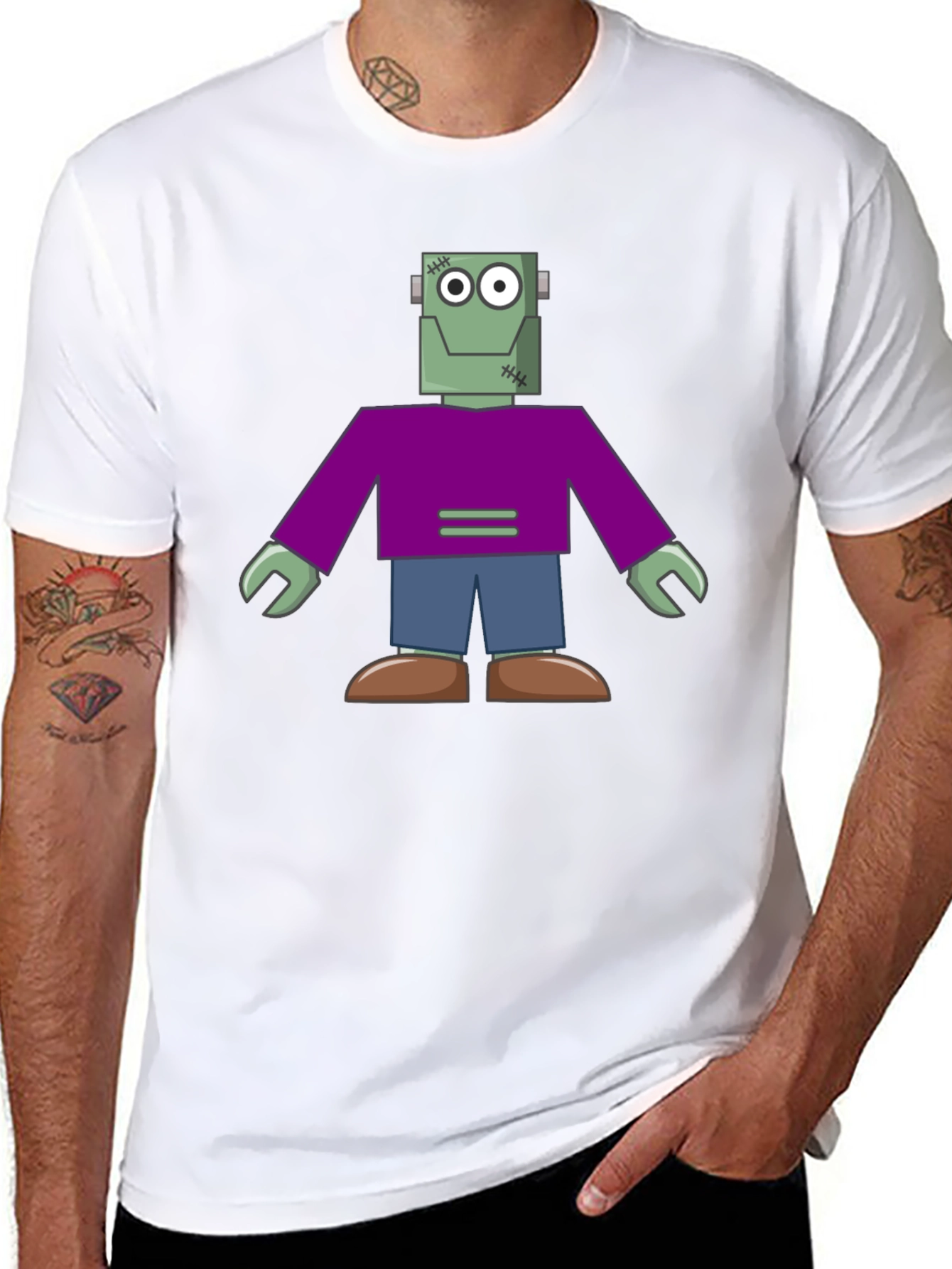 Frankenstein Graphic Tee - Halloween Novelty Shirt