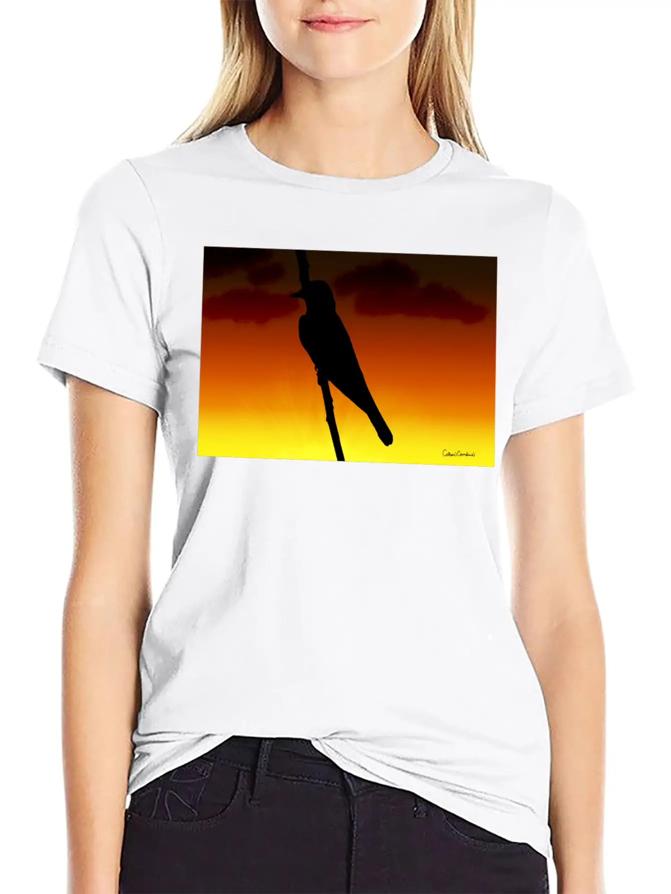 Mockingbird Silhouette Unisex Short Sleeve Soft Cotton T-Shirt – Casual Everyday Wear