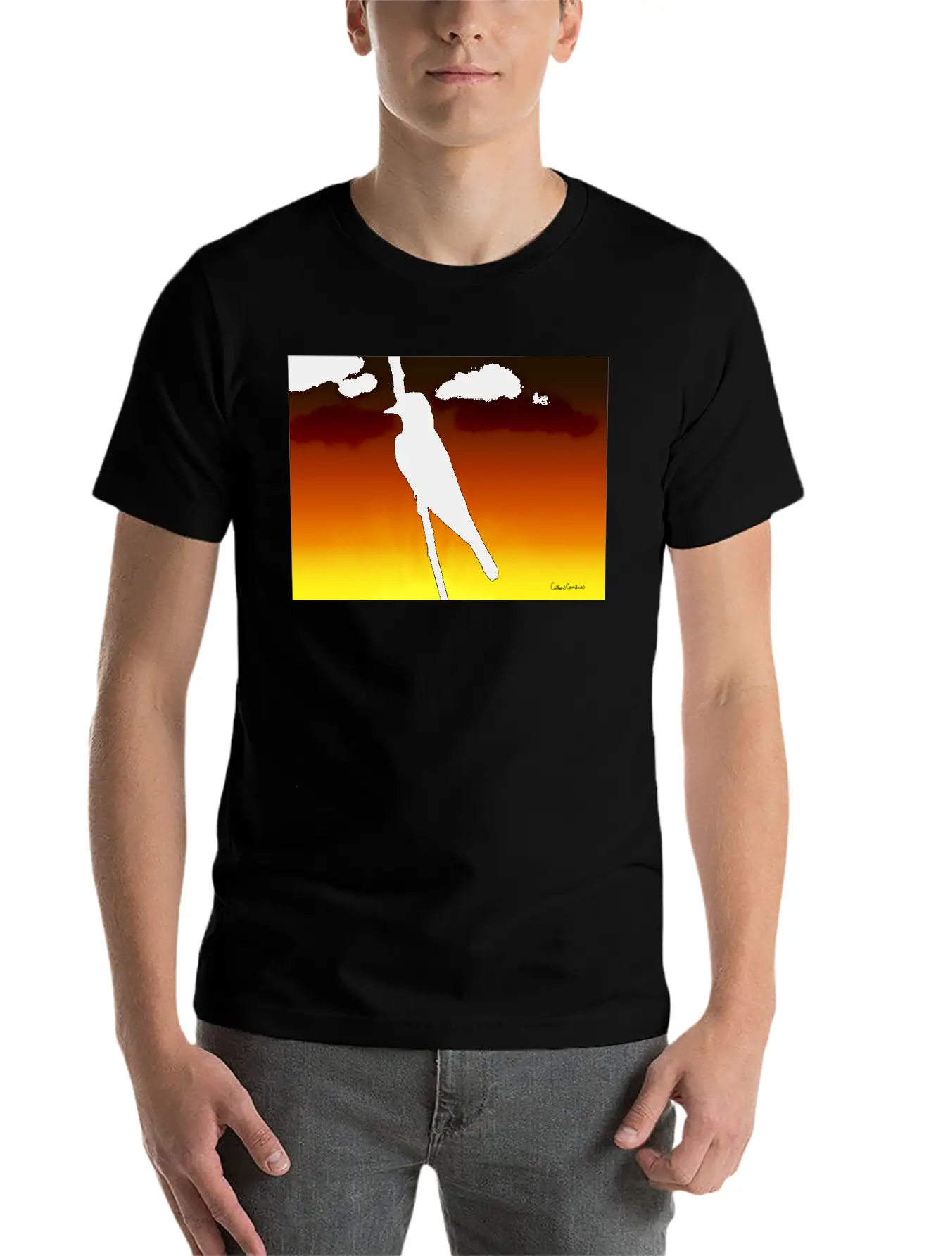 Mockingbird Silhouette Unisex Short Sleeve Soft Cotton T-Shirt – Casual Everyday Wear