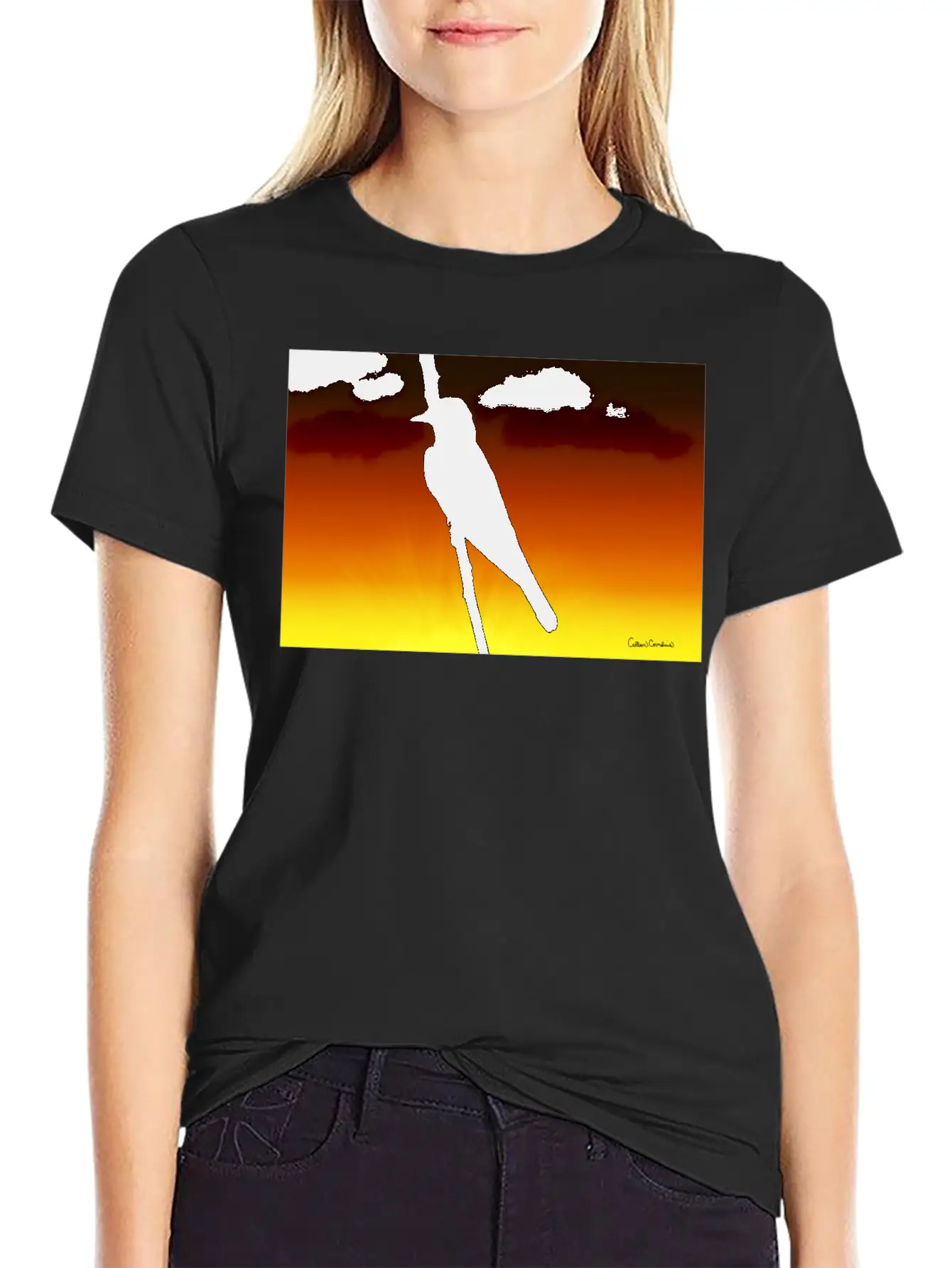 Mockingbird Silhouette Unisex Short Sleeve Soft Cotton T-Shirt – Casual Everyday Wear