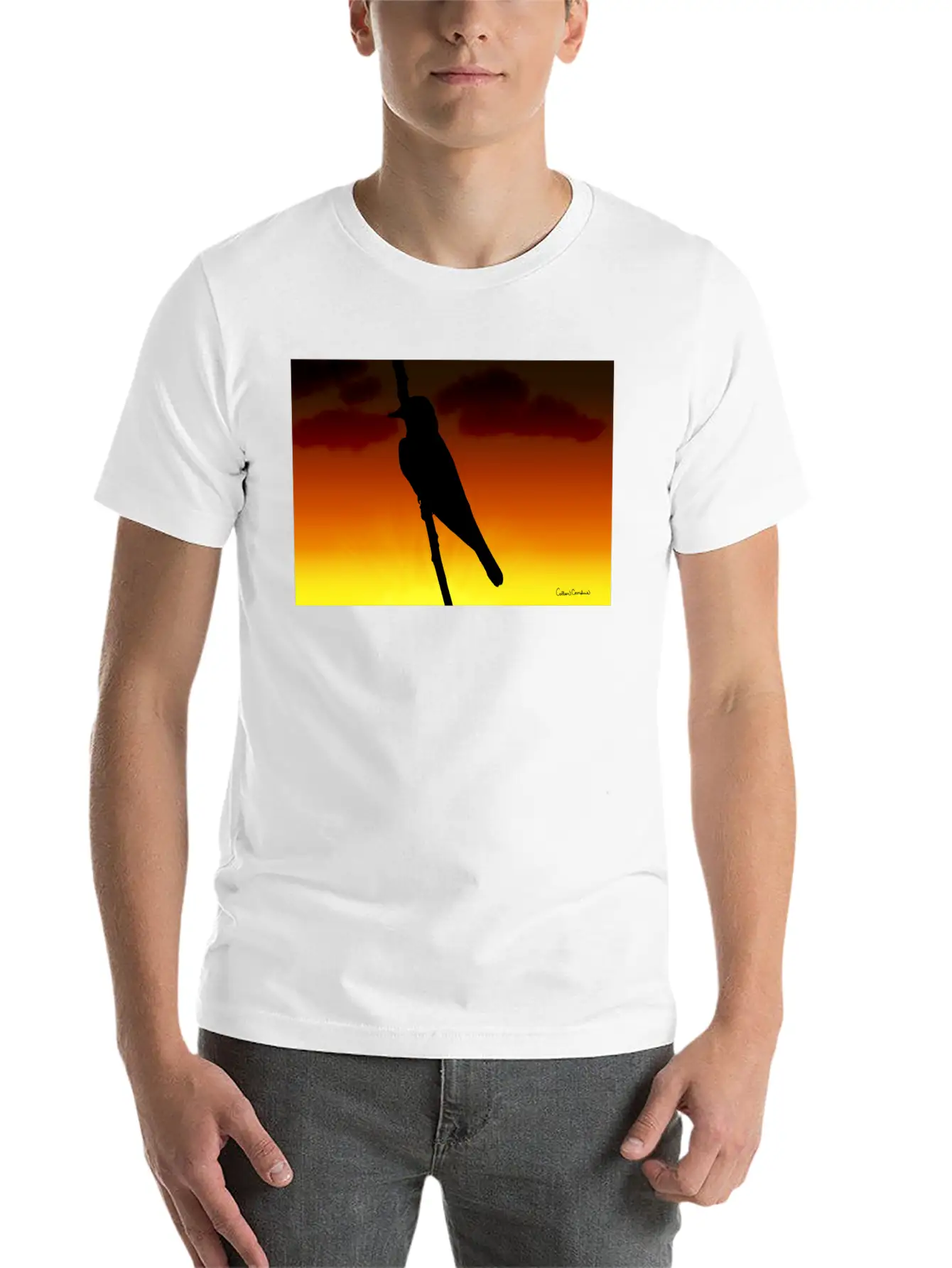 Mockingbird Silhouette Unisex Short Sleeve Soft Cotton T-Shirt – Casual Everyday Wear