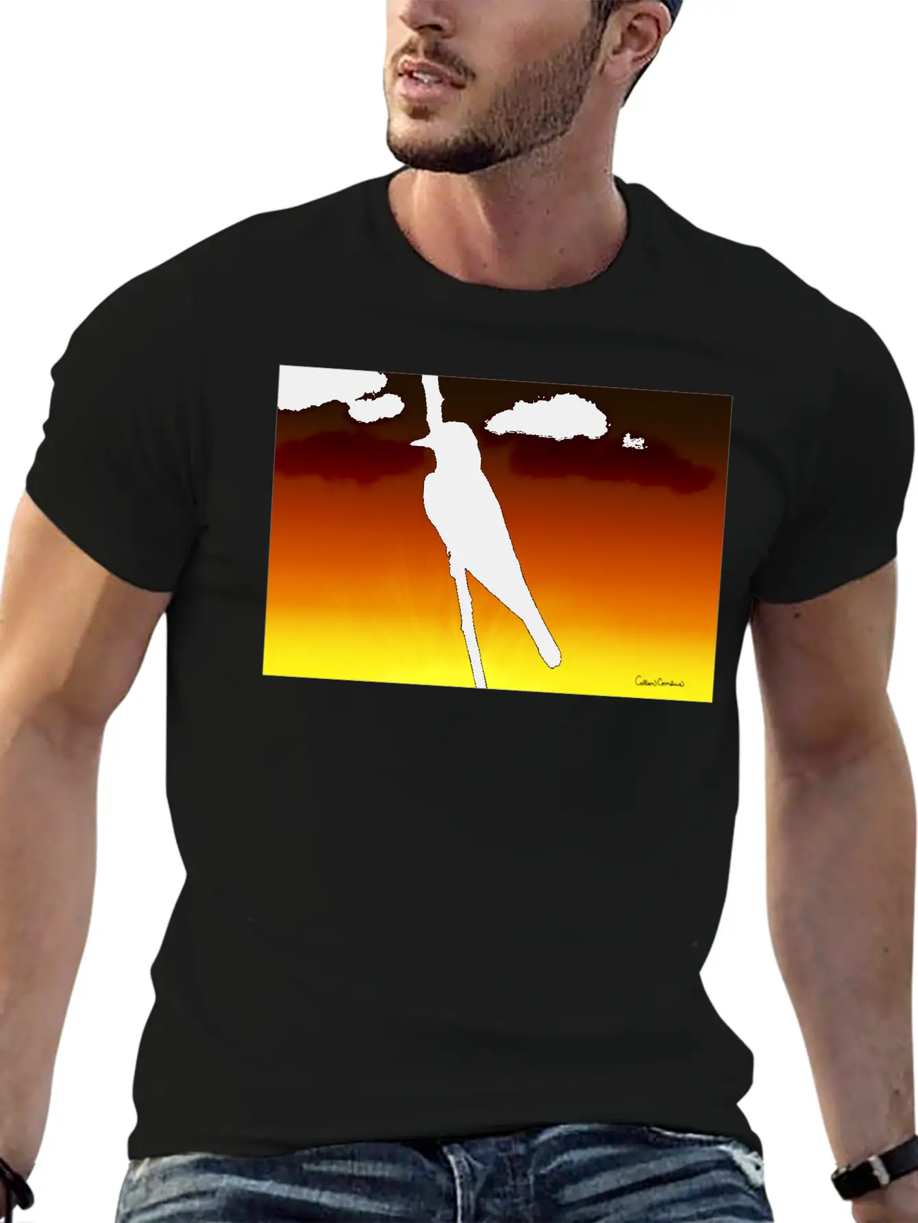 Mockingbird Silhouette Unisex Short Sleeve Soft Cotton T-Shirt – Casual Everyday Wear