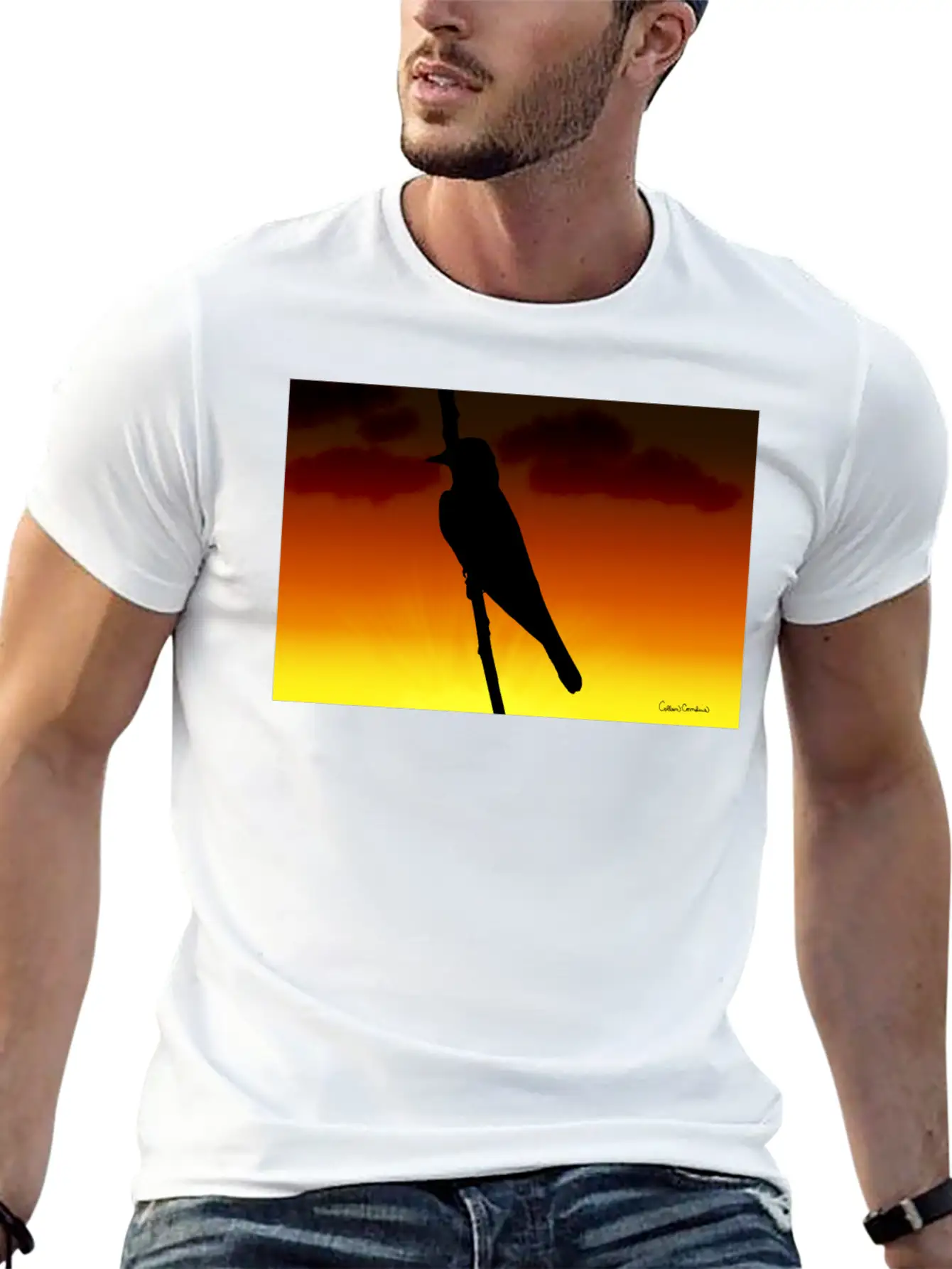 Mockingbird Silhouette Unisex Short Sleeve Soft Cotton T-Shirt – Casual Everyday Wear