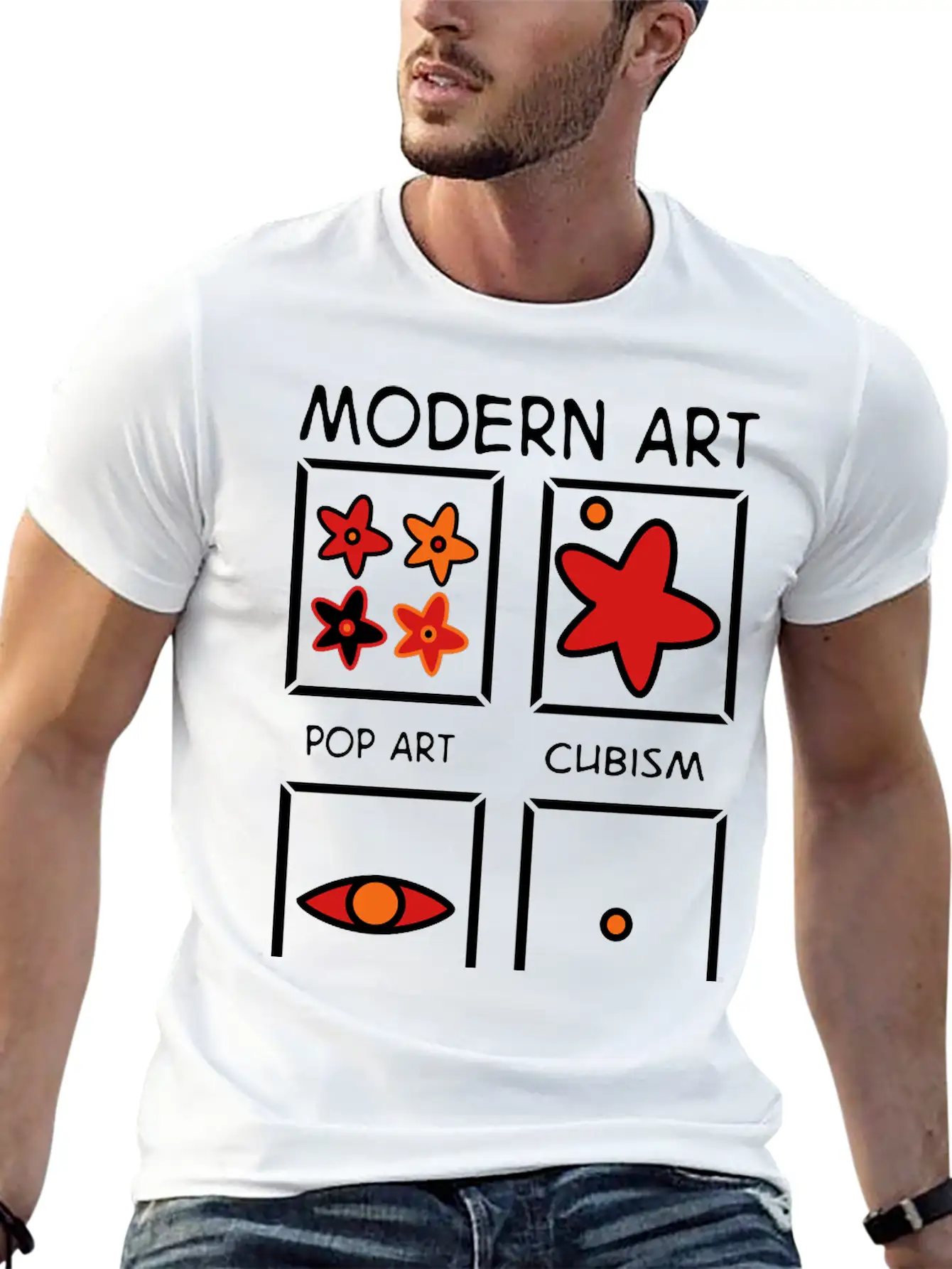 Modern Art Basic Graphic T-Shirt – Daily Comfort In Soft Cotton