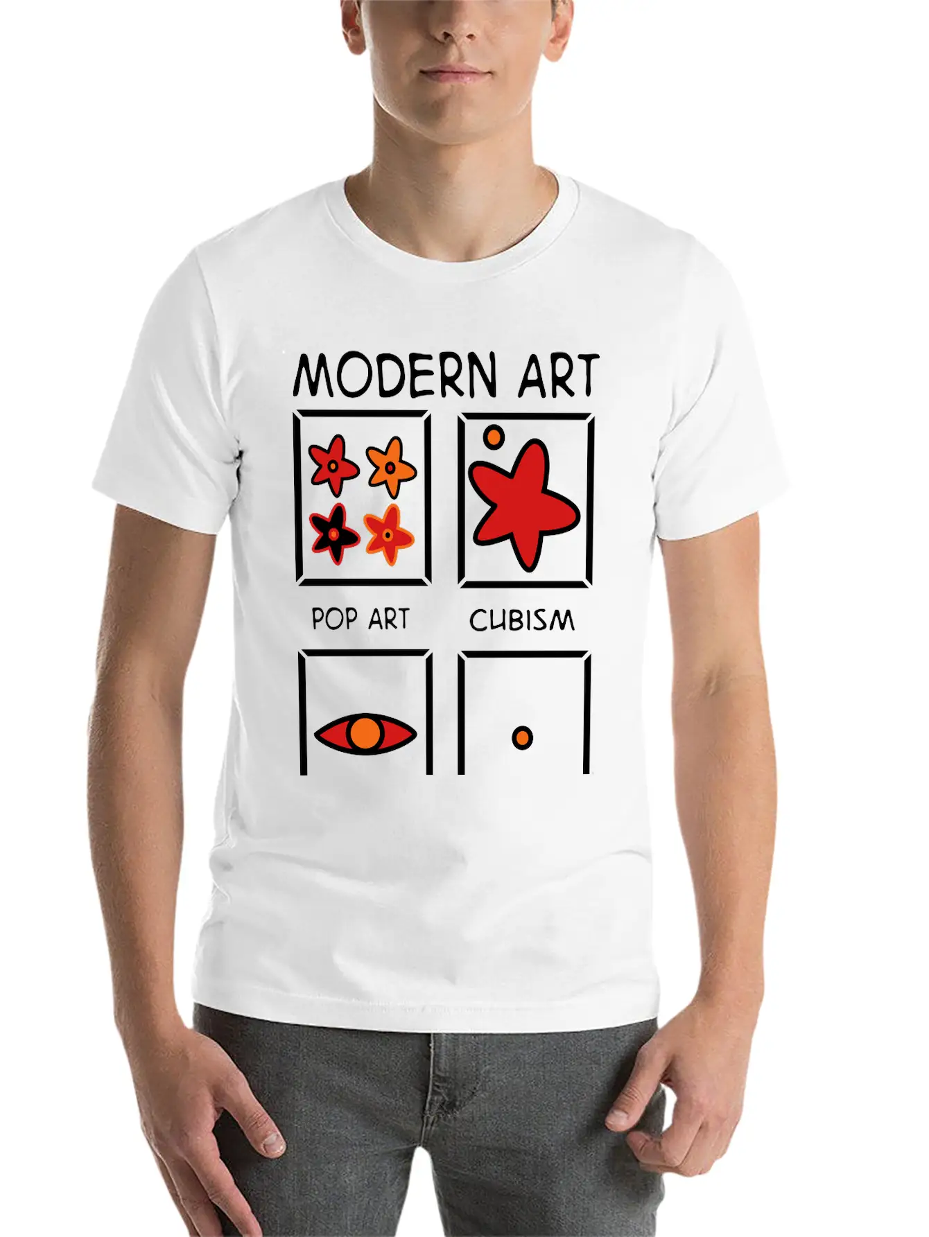 Modern Art Basic Graphic T-Shirt – Daily Comfort In Soft Cotton
