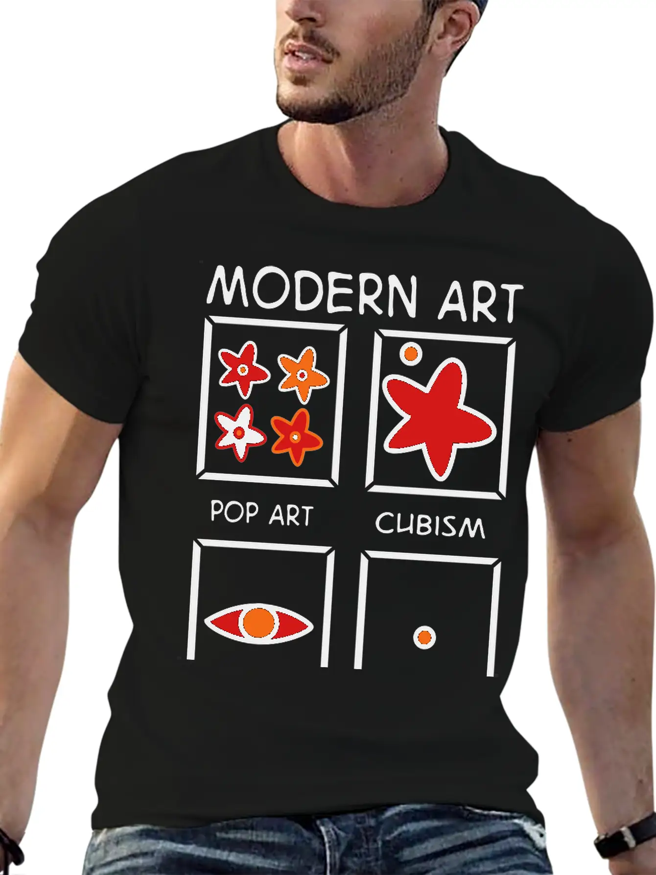 Modern Art Basic Graphic T-Shirt – Daily Comfort In Soft Cotton