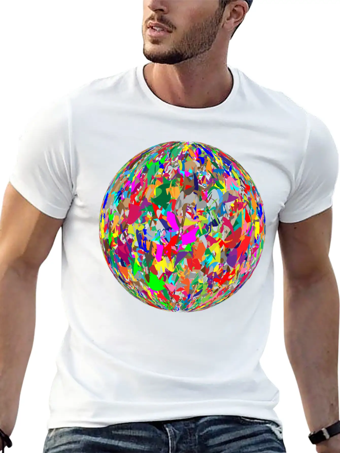 Modern Art Sphere Stylish Everyday T-Shirt – Unisex Basic Cotton Tee