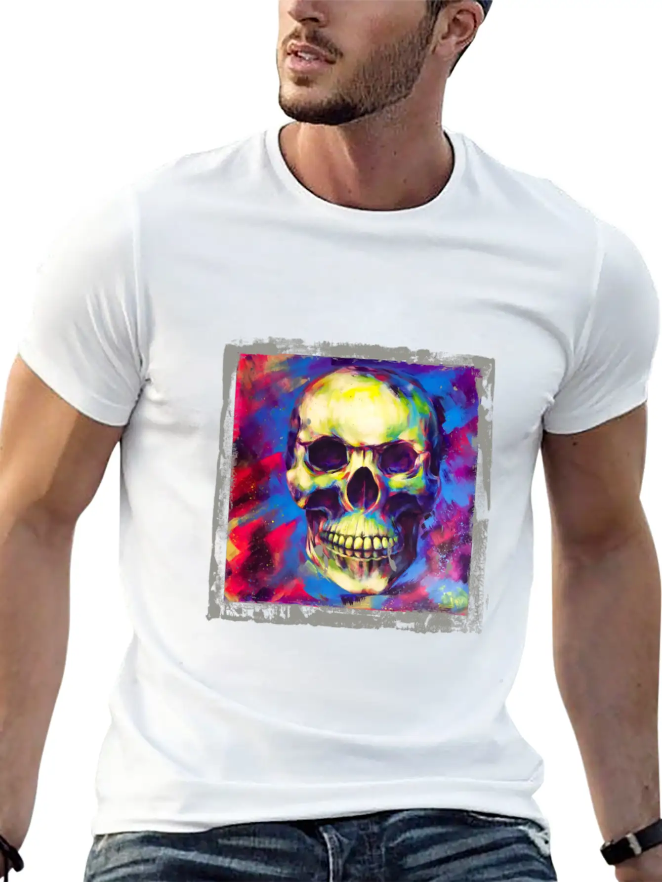 Modern Art Stylish Everyday T-Shirt – Unisex Basic Cotton Tee
