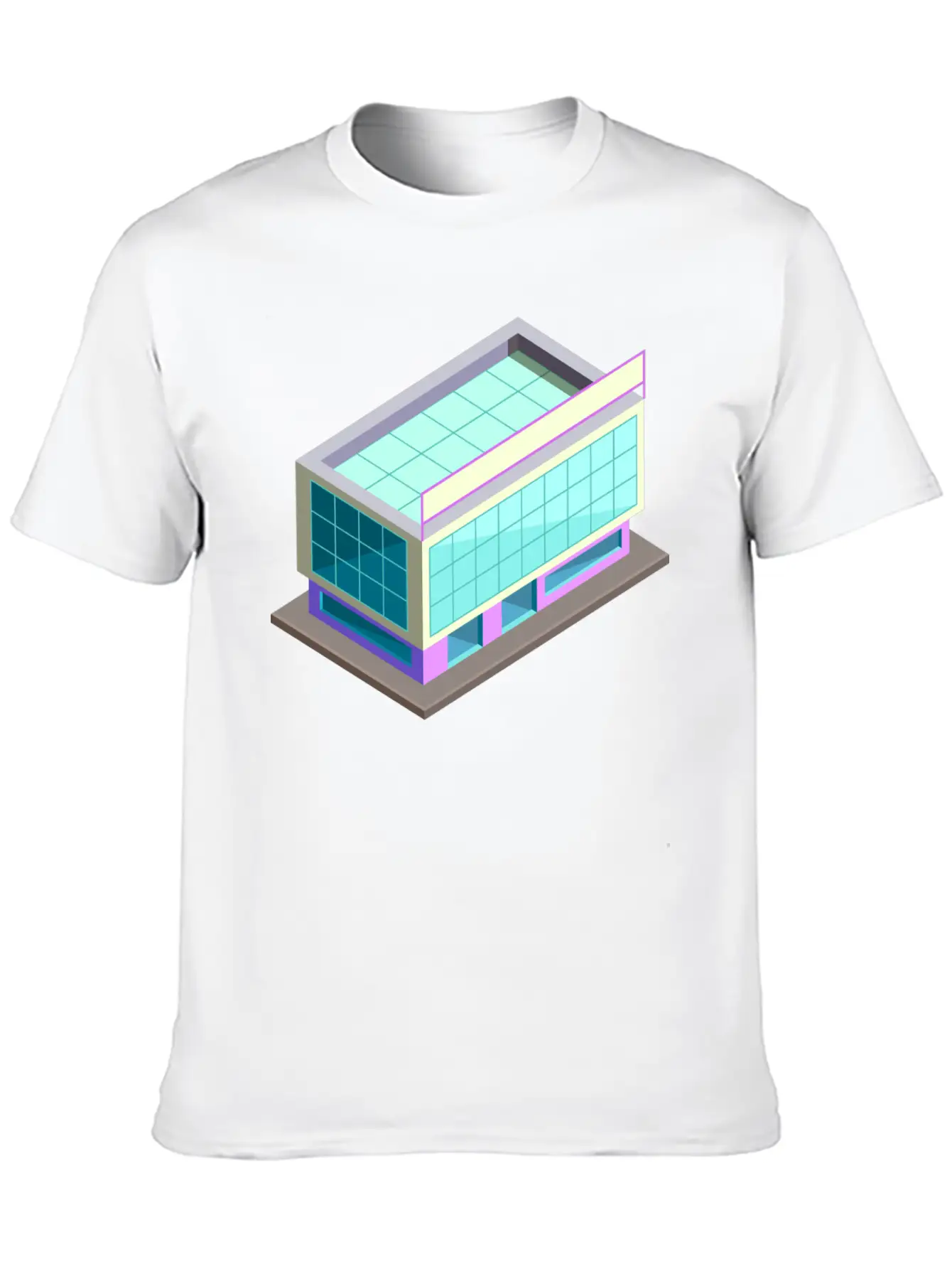 Modern Building Cartoon 06 Stylish Everyday T-Shirt – Unisex Basic Cotton Tee