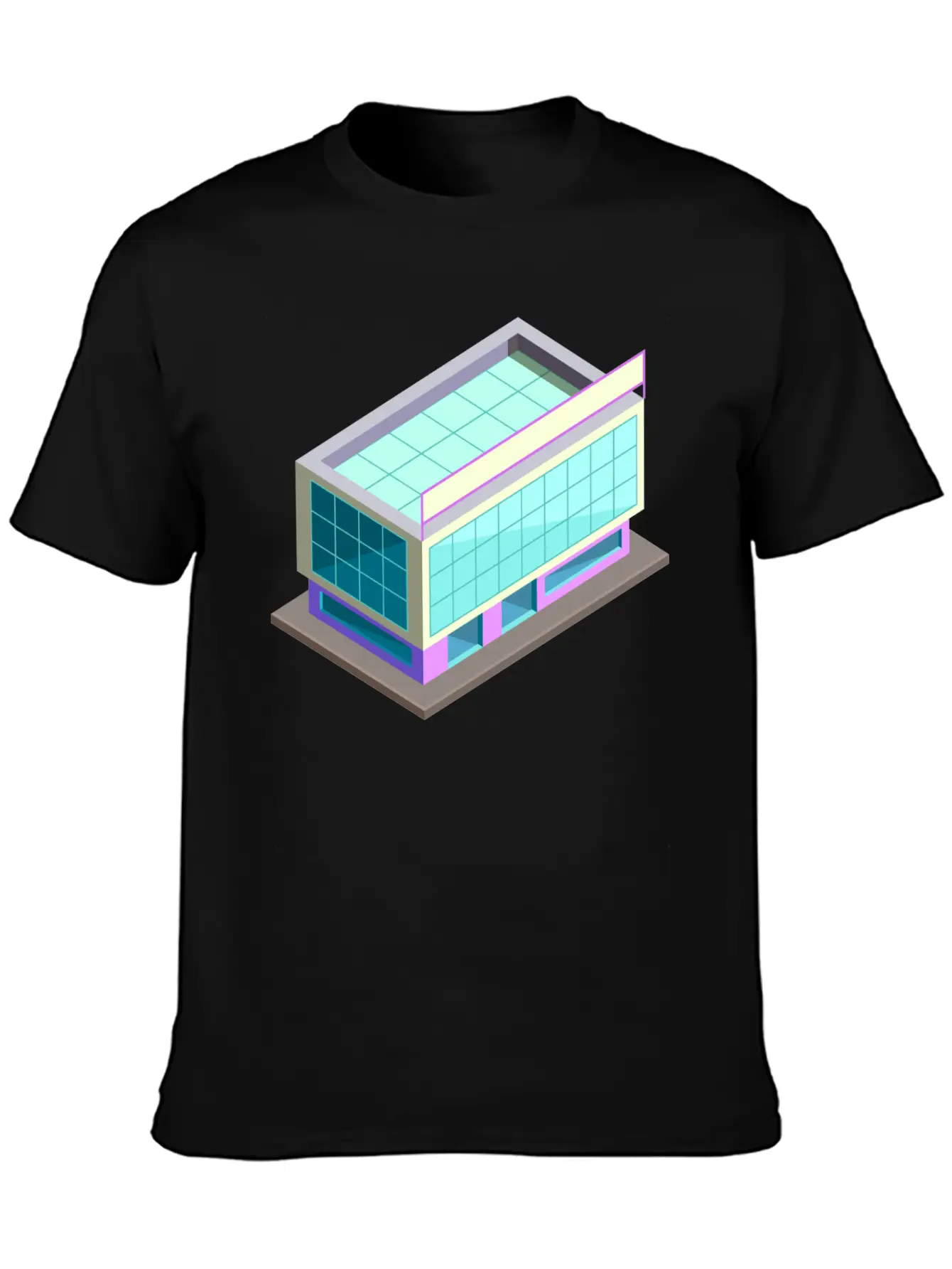 Modern Building Cartoon 06 Stylish Everyday T-Shirt – Unisex Basic Cotton Tee
