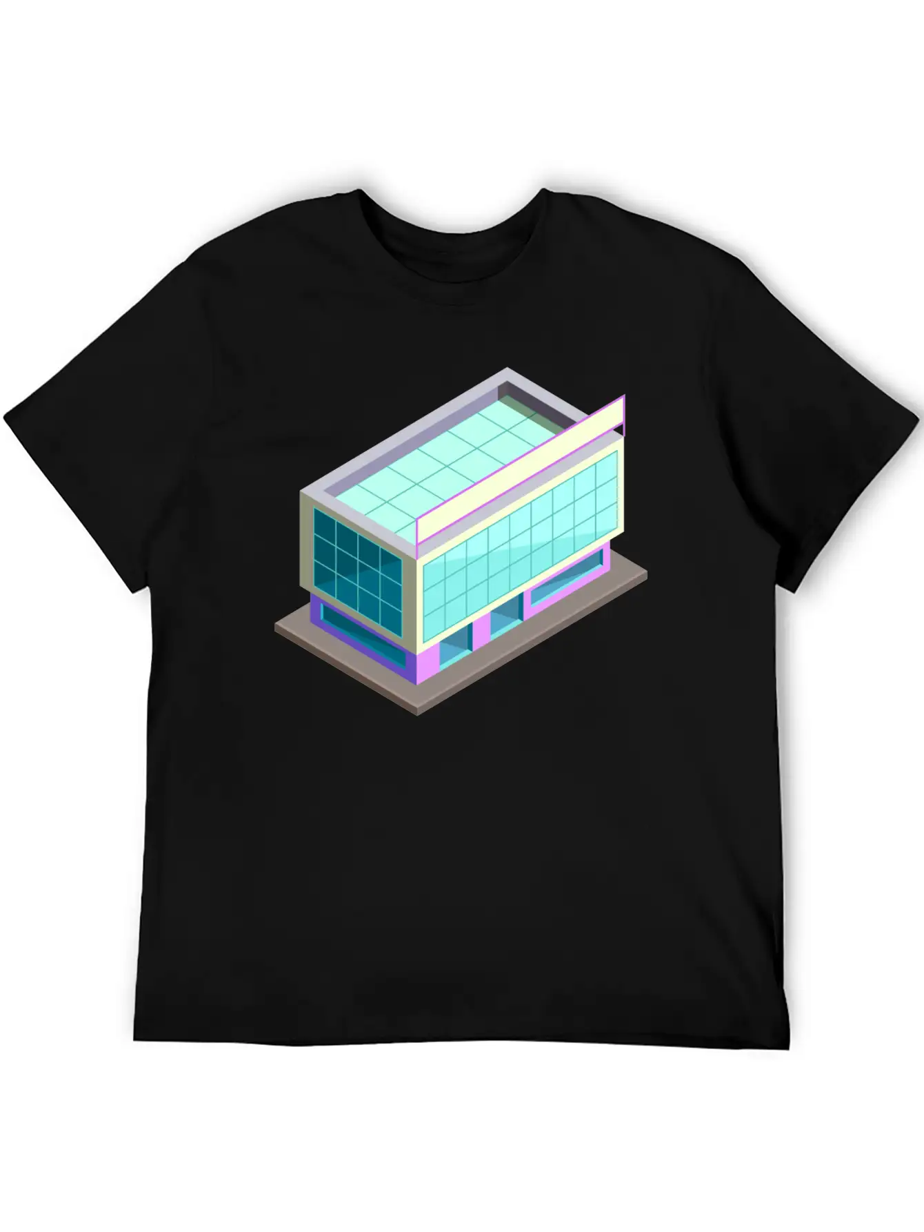 Modern Building Cartoon 06 Stylish Everyday T-Shirt – Unisex Basic Cotton Tee