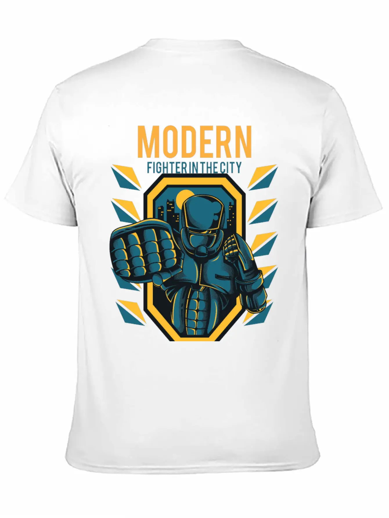 Modern Fighter In The City. Fast And Sure Stylish Everyday T-Shirt – Unisex Basic Cotton Tee