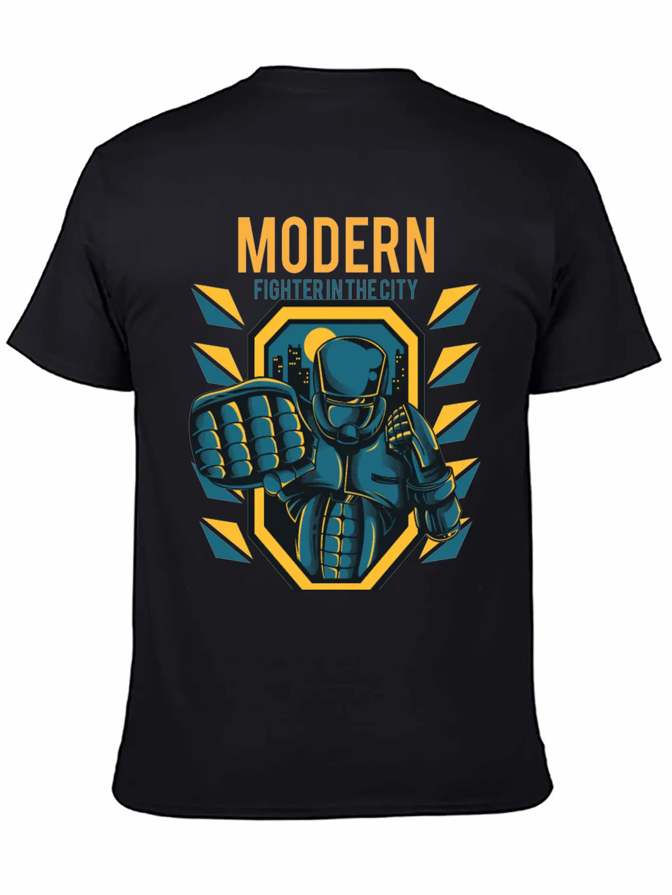 Modern Fighter In The City. Fast And Sure Stylish Everyday T-Shirt – Unisex Basic Cotton Tee