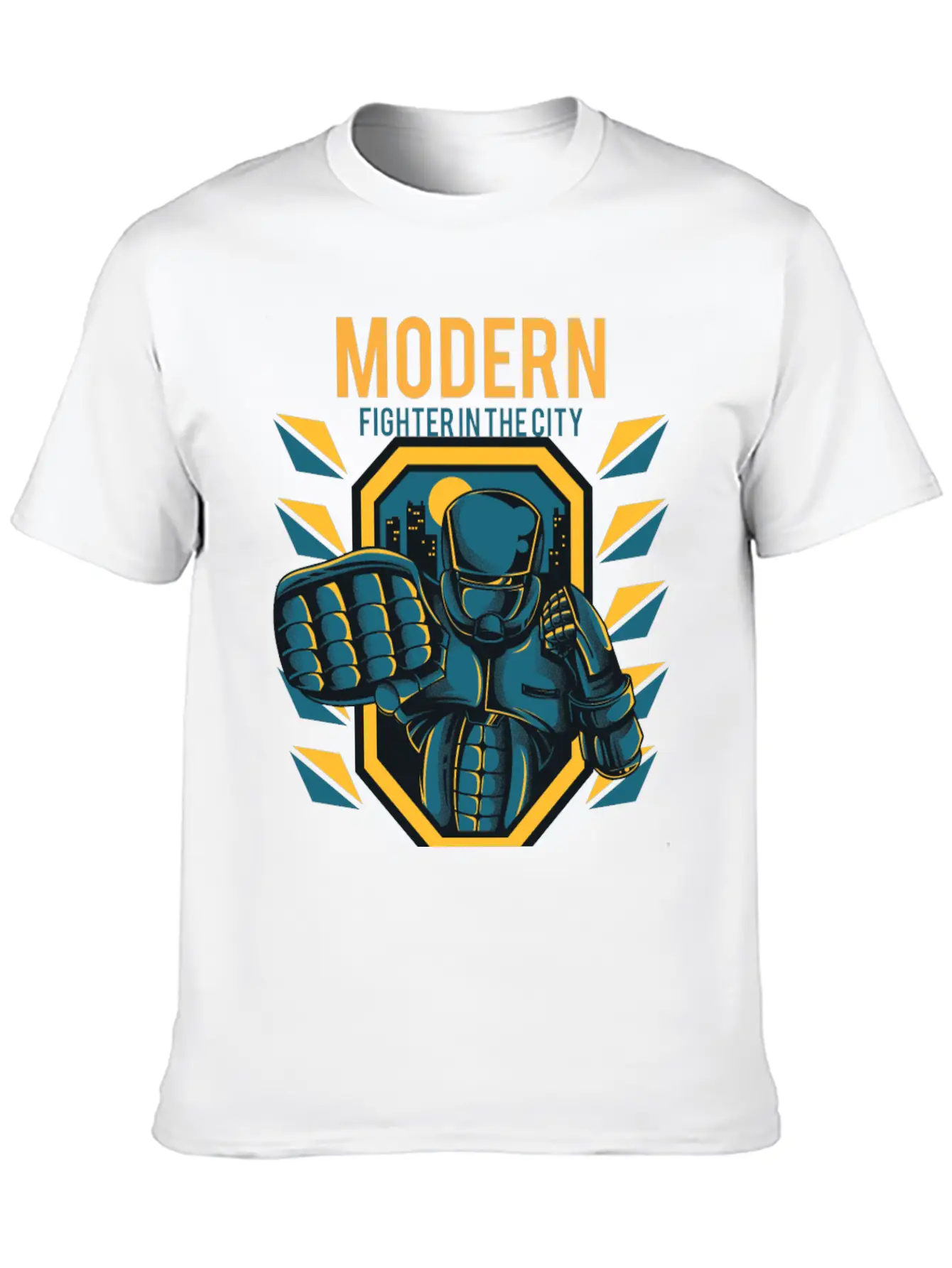 Modern Fighter In The City. Fast And Sure Stylish Everyday T-Shirt – Unisex Basic Cotton Tee