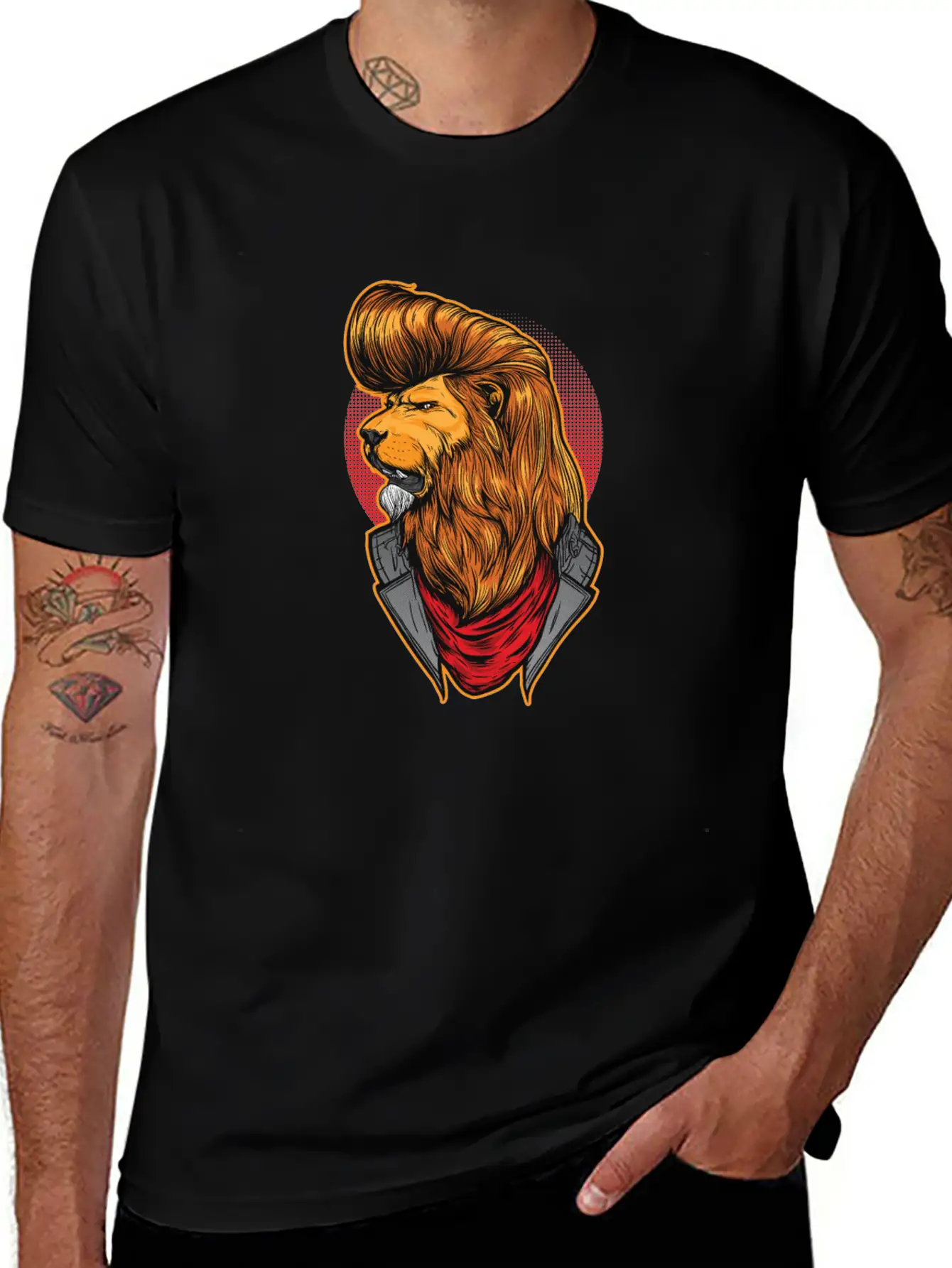 Modern Lion Unisex Short Sleeve Soft Cotton T-Shirt – Casual Everyday Wear