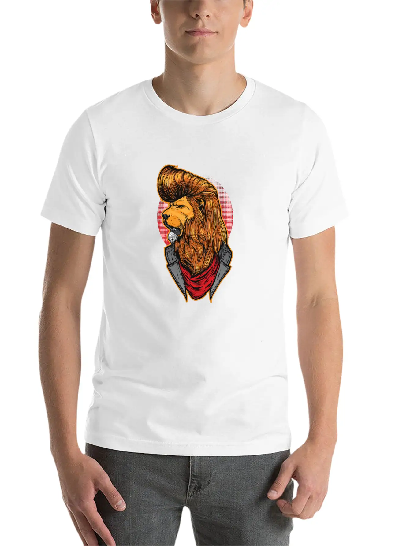 Modern Lion Unisex Short Sleeve Soft Cotton T-Shirt – Casual Everyday Wear