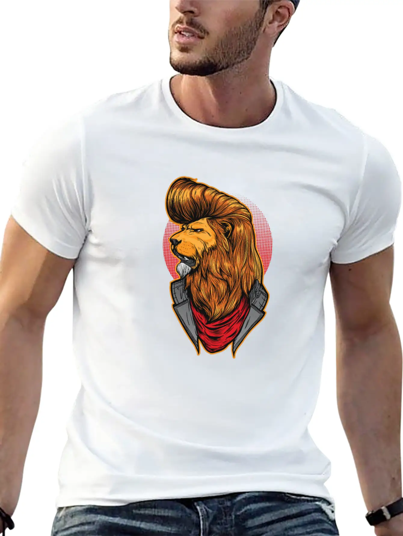 Modern Lion Unisex Short Sleeve Soft Cotton T-Shirt – Casual Everyday Wear