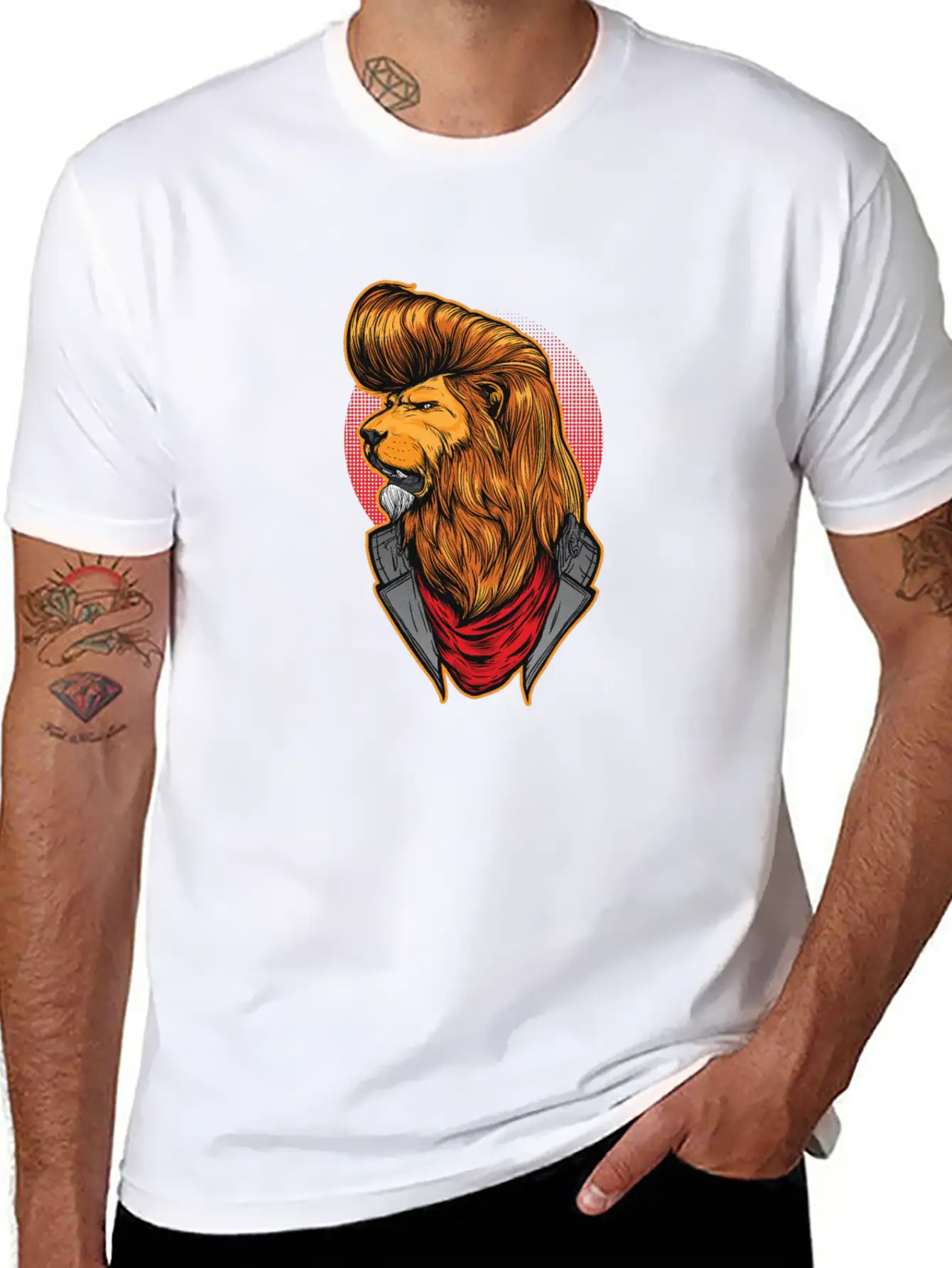 Modern Lion Unisex Short Sleeve Soft Cotton T-Shirt – Casual Everyday Wear