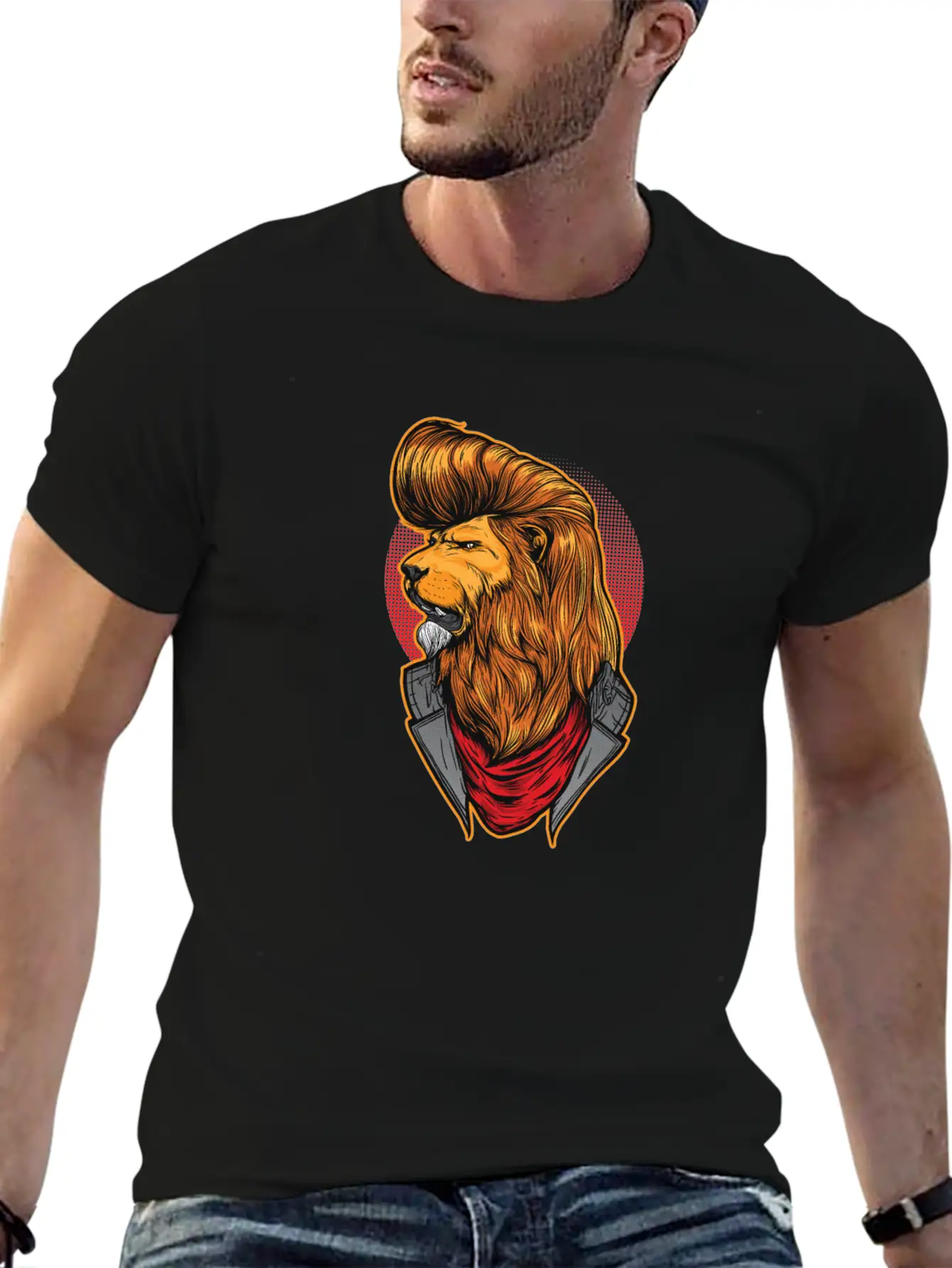 Modern Lion Unisex Short Sleeve Soft Cotton T-Shirt – Casual Everyday Wear