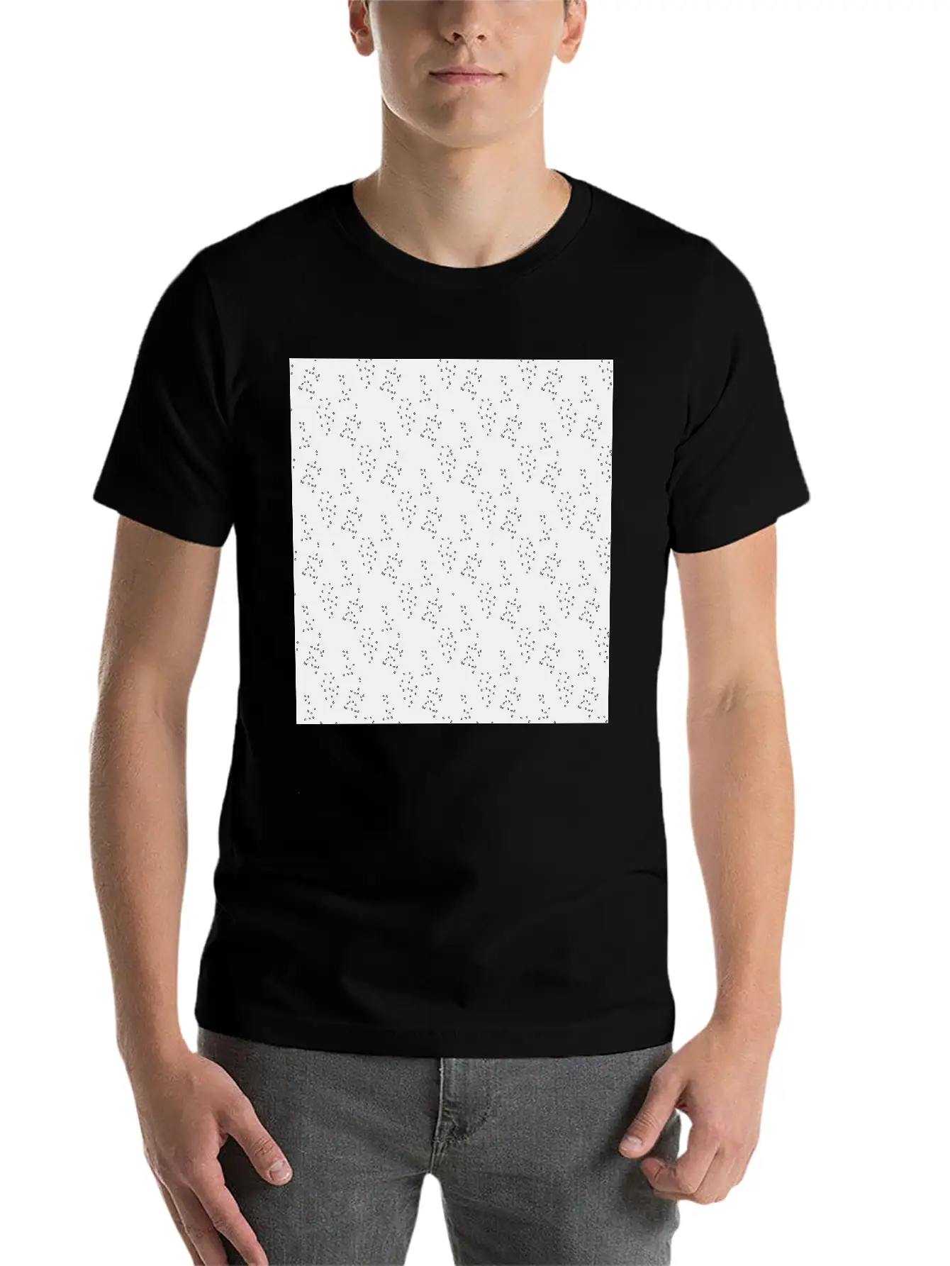 Modern Minimal Black Pattern Basic Graphic T-Shirt – Daily Comfort In Soft Cotton