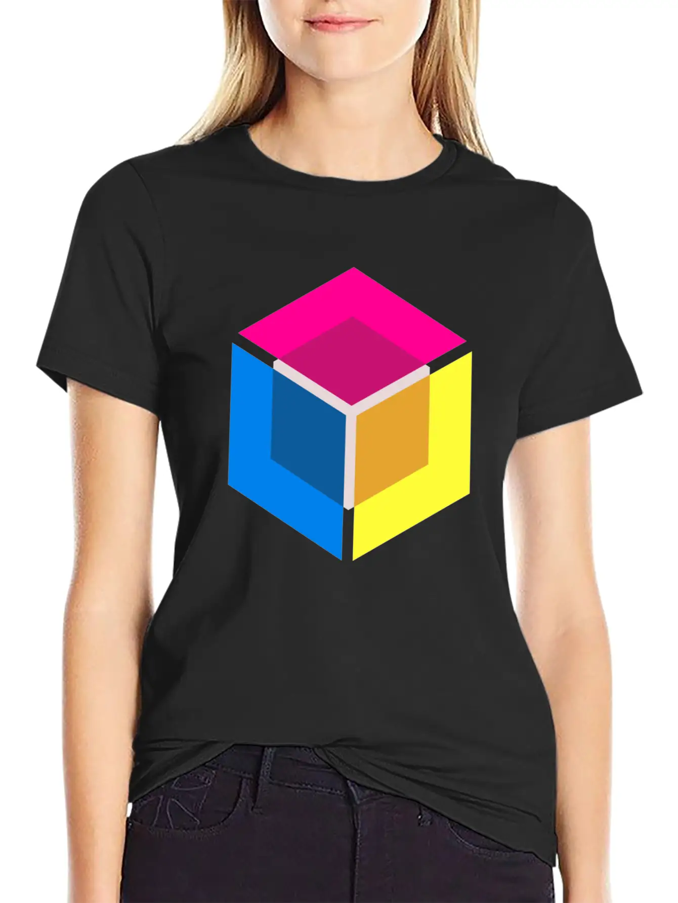 Modern Shirt Cube Unisex Short Sleeve Soft Cotton T-Shirt – Casual Everyday Wear
