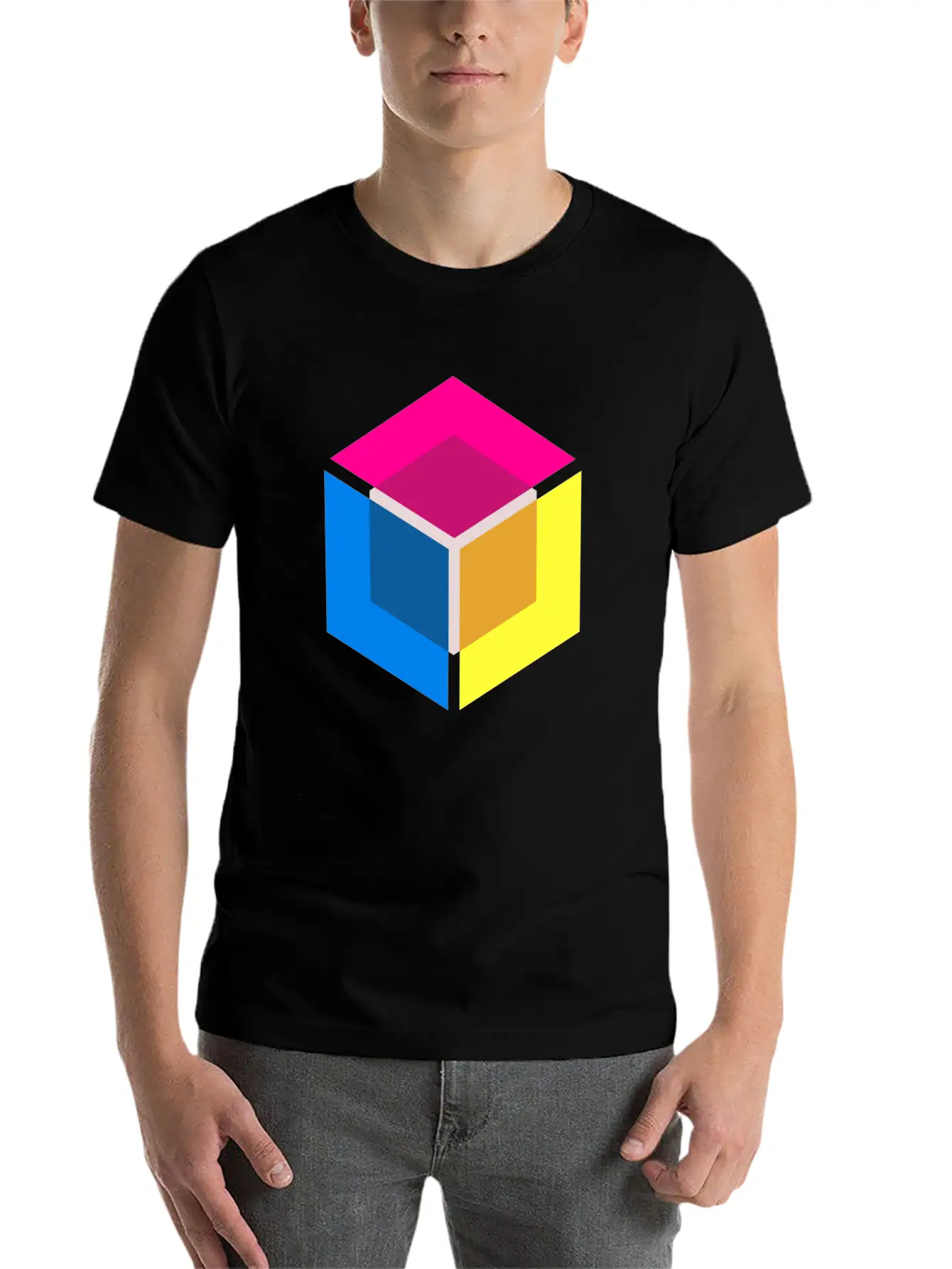Modern Shirt Cube Unisex Short Sleeve Soft Cotton T-Shirt – Casual Everyday Wear