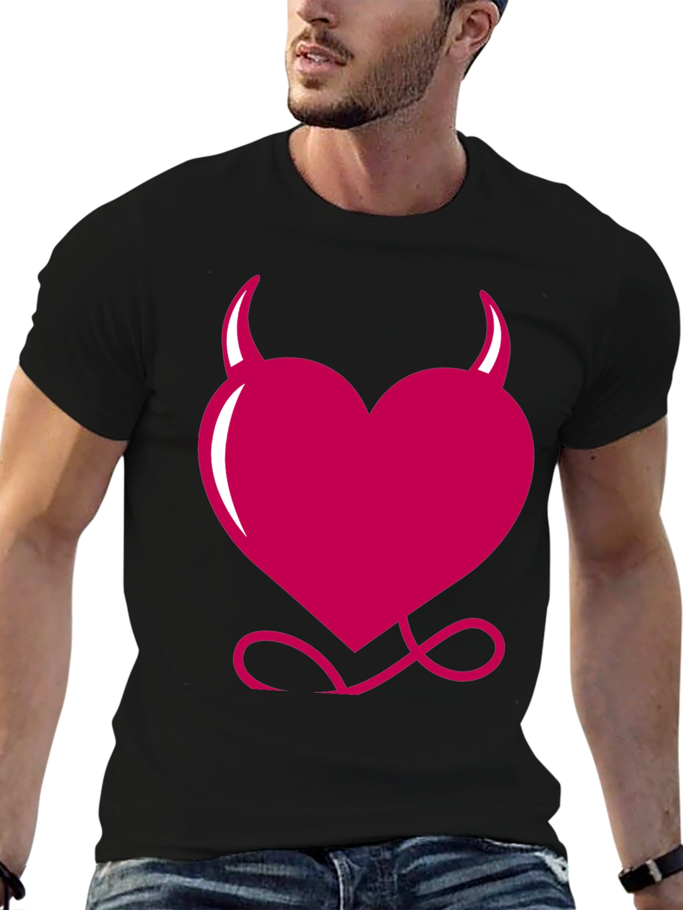 Devil Heart Graphic Tee - Black