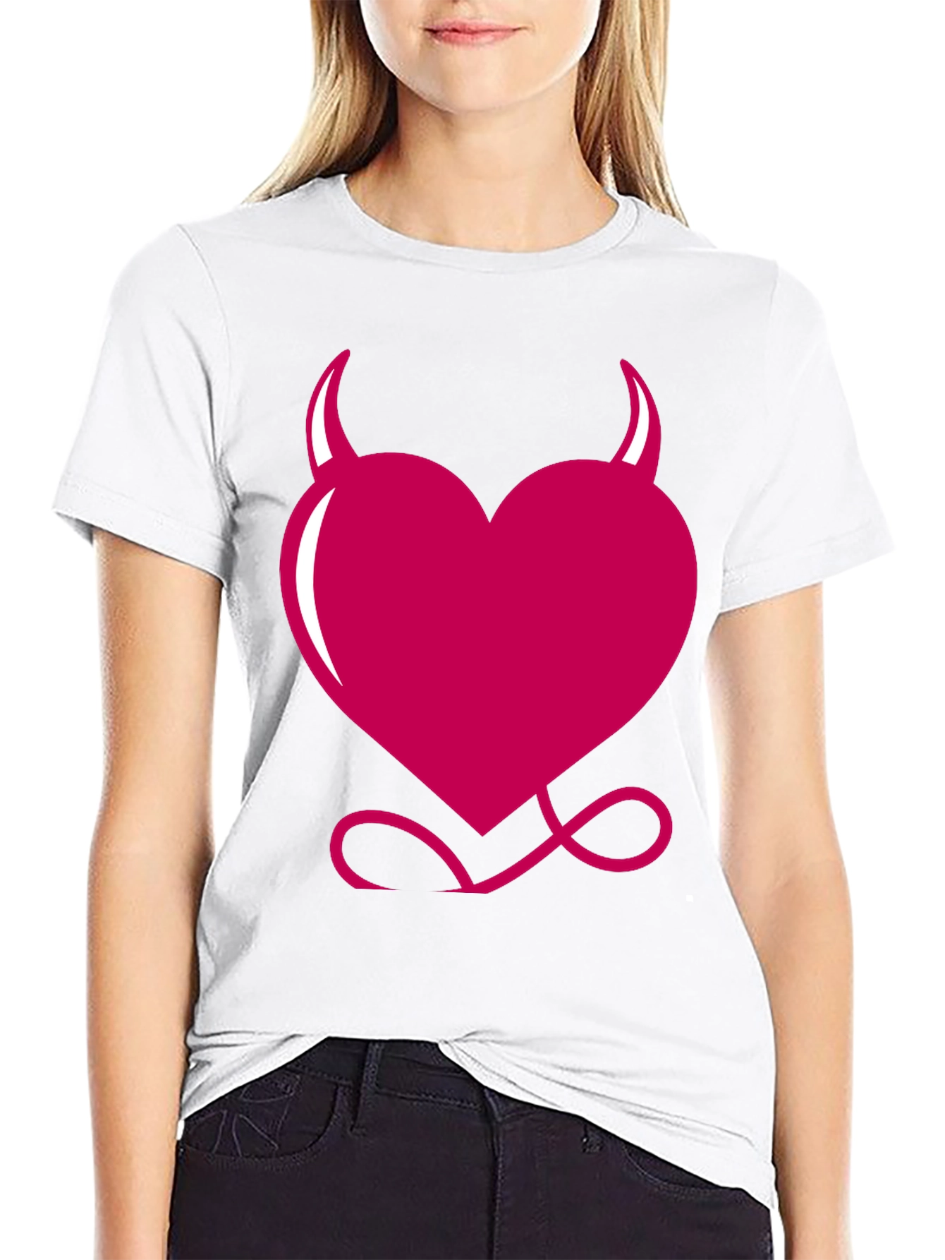 Devil Heart Graphic Tee - Black