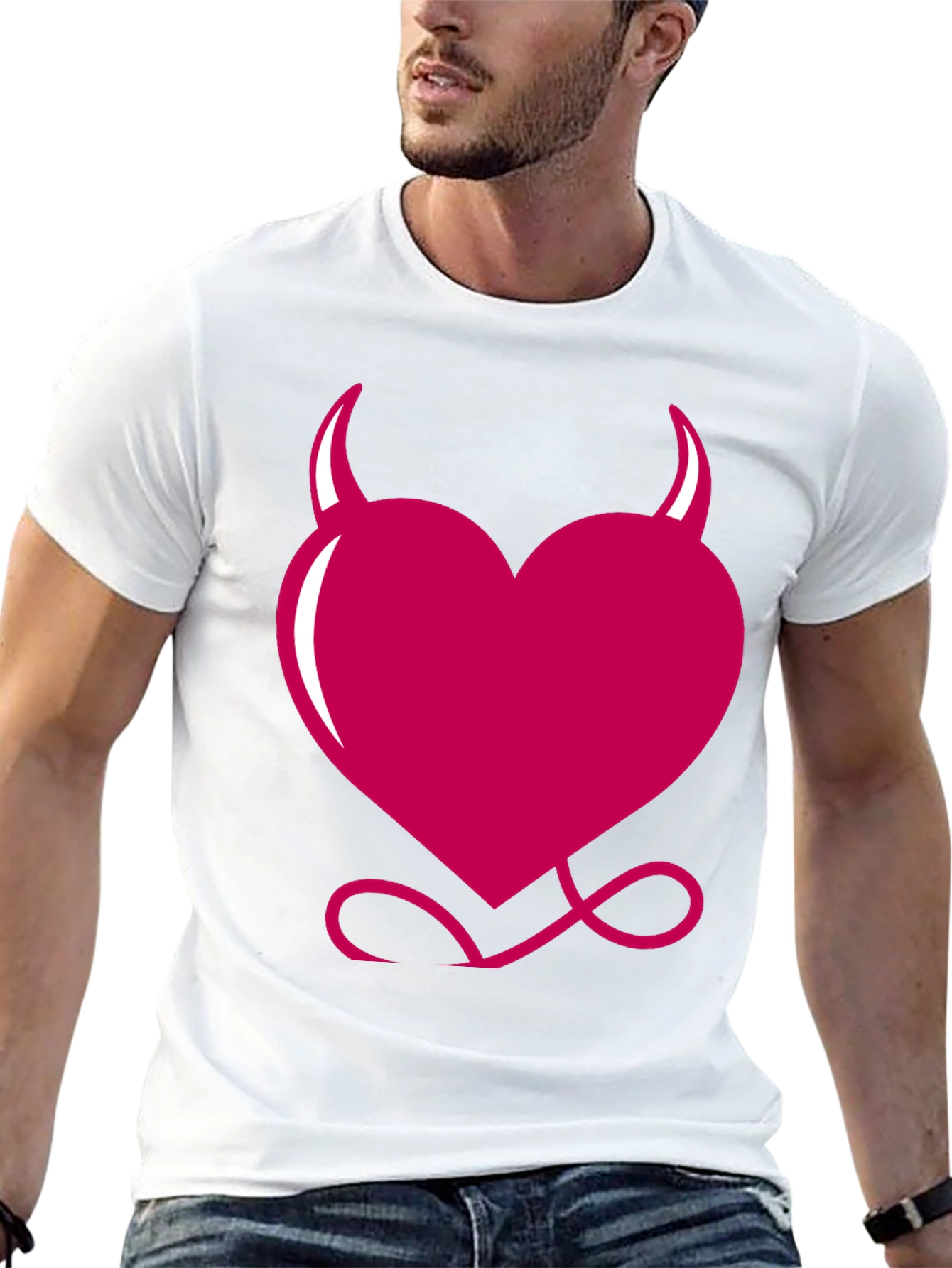 Devil Heart Graphic Tee - Black