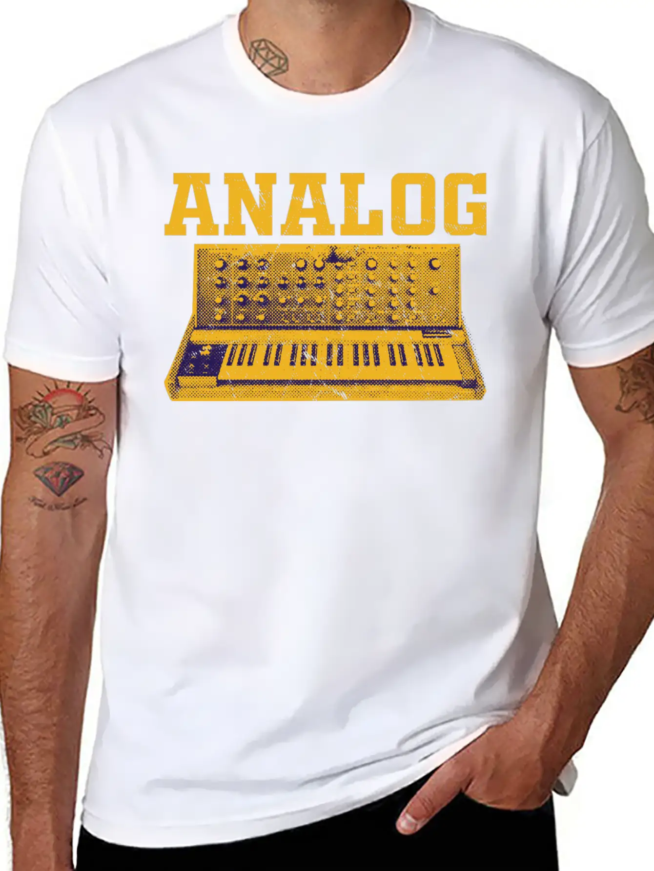 Modular Synthesizer Analog Drum Machine Synth Stylish Everyday T-Shirt – Unisex Basic Cotton Tee