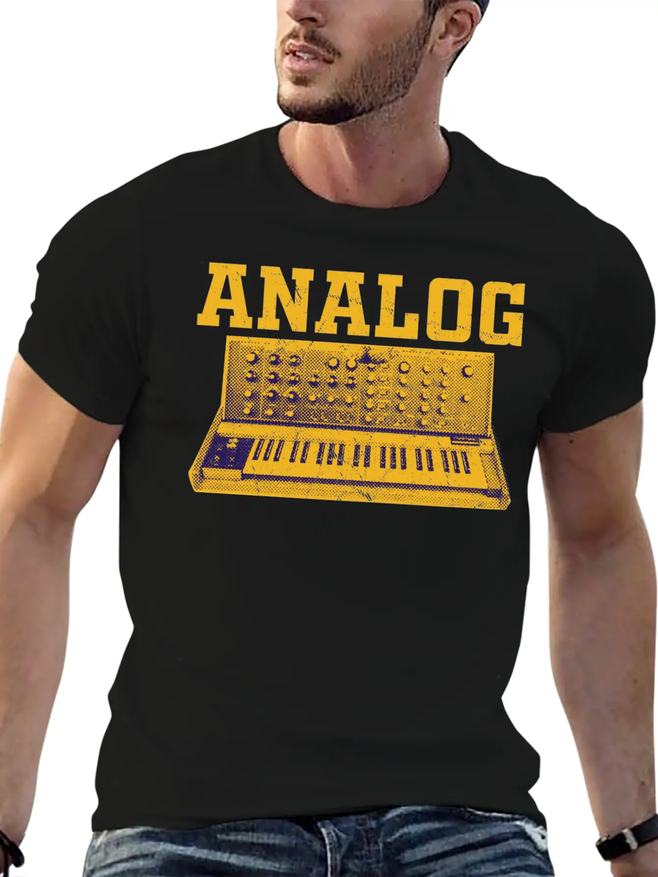 Modular Synthesizer Analog Drum Machine Synth Stylish Everyday T-Shirt – Unisex Basic Cotton Tee