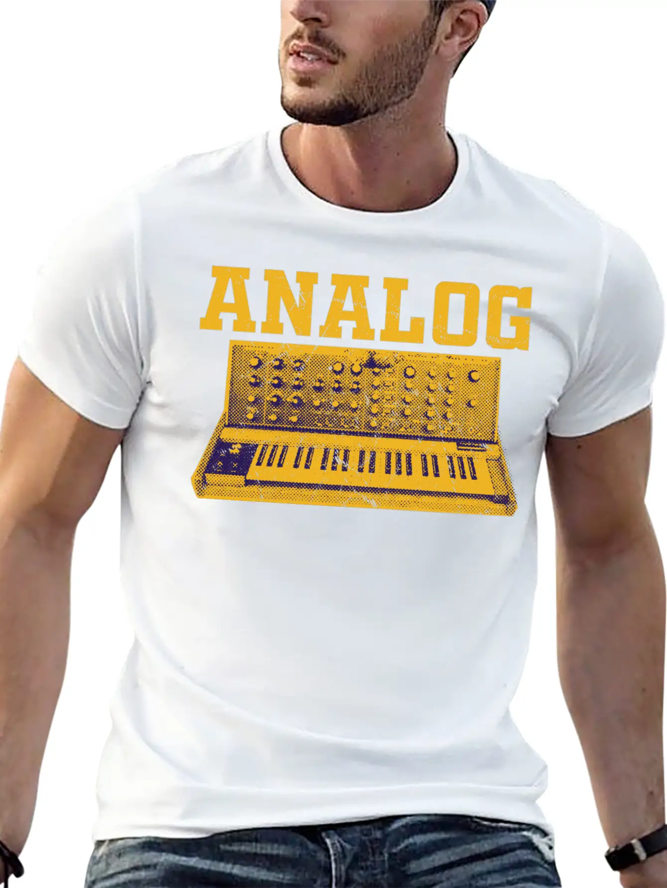 Modular Synthesizer Analog Drum Machine Synth Stylish Everyday T-Shirt – Unisex Basic Cotton Tee