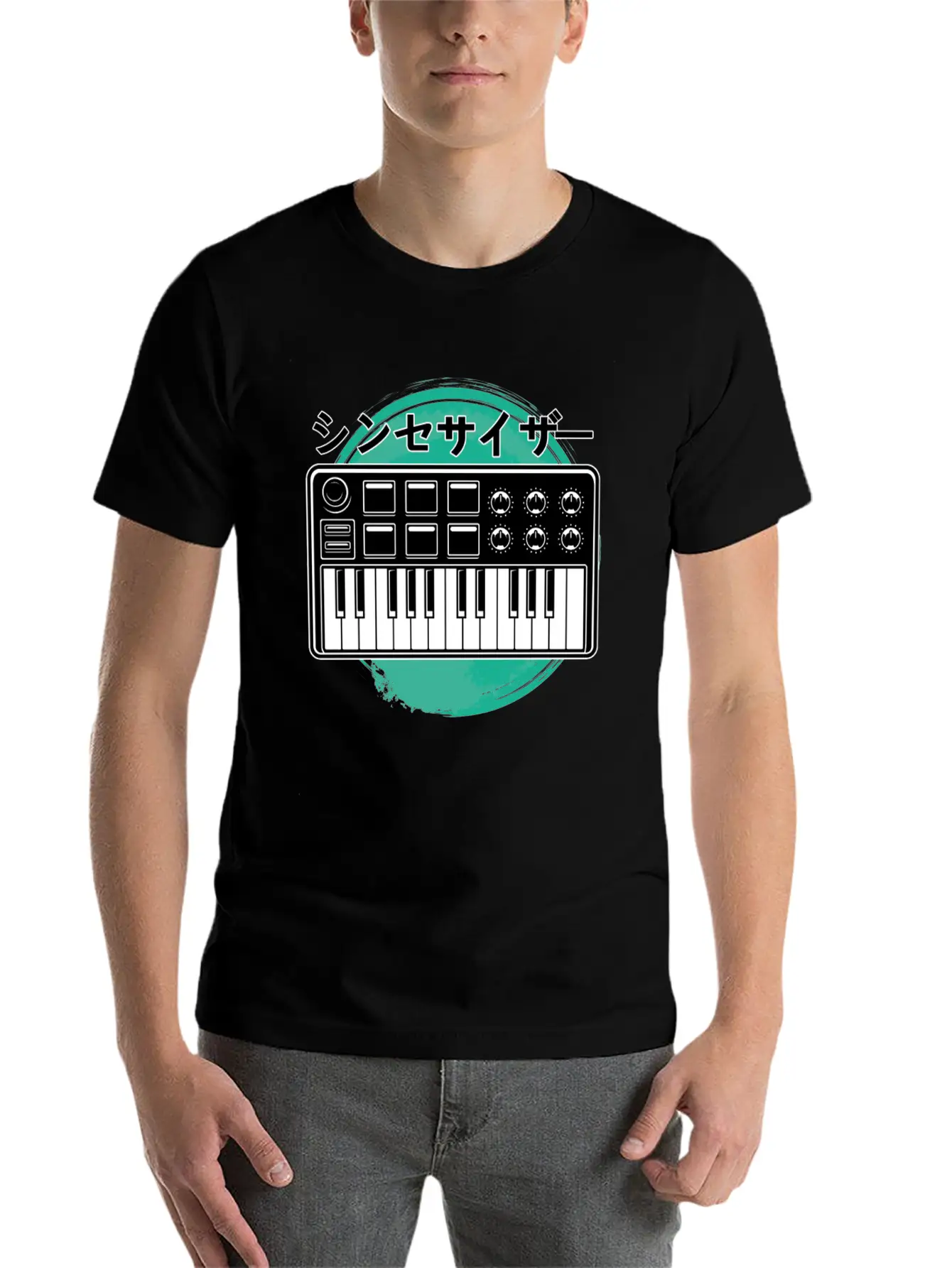 Modular Synthesizer Japanese Keyboard Vintage Stylish Everyday T-Shirt – Unisex Basic Cotton Tee