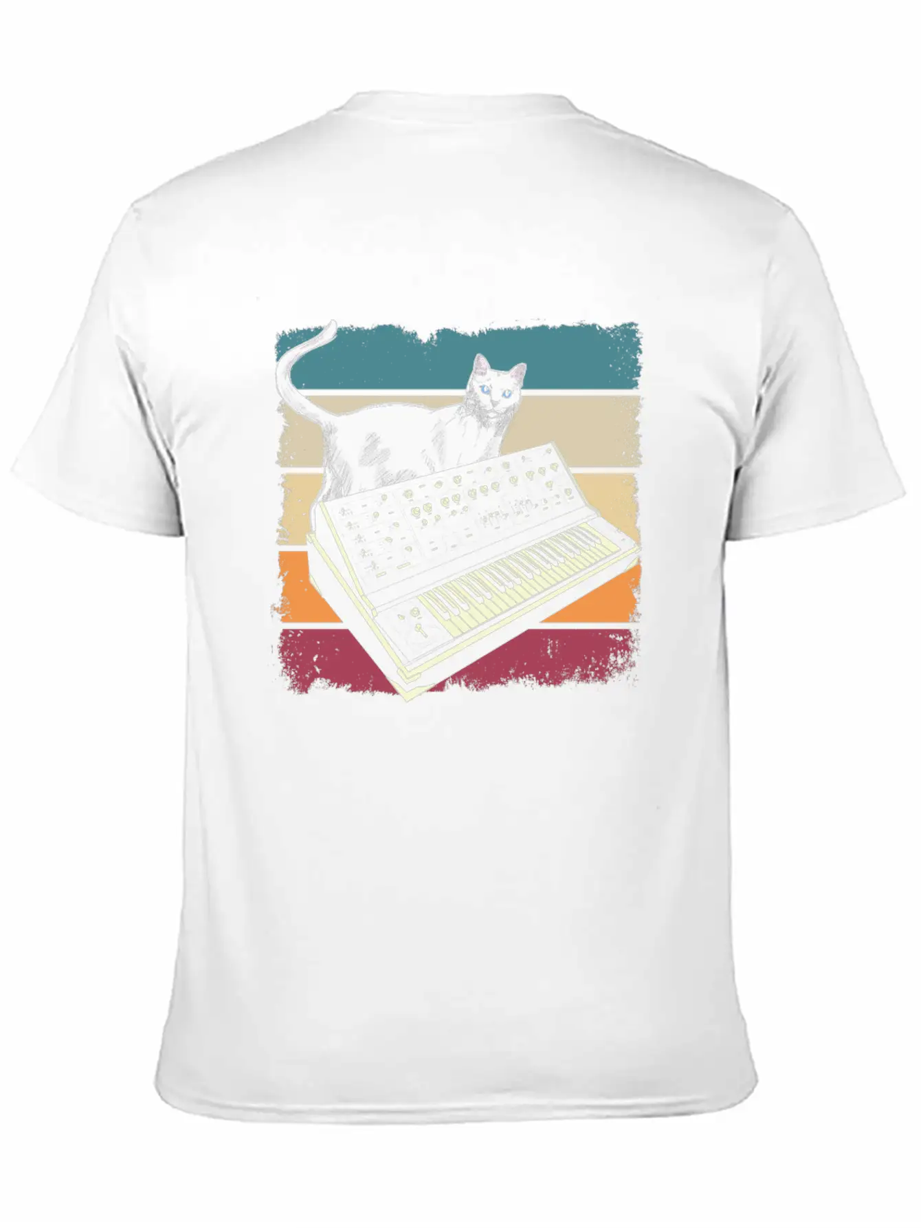 Modular Synthesizer Music Producer Cat Lover Timeless Short Sleeve Tee – Comfy And Minimalist Design