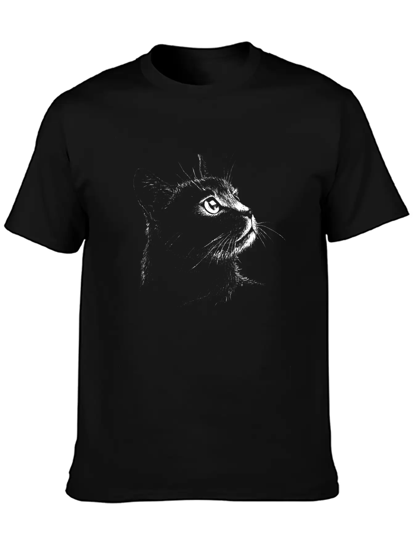 Moggie Portrait (white) Unisex Short Sleeve Soft Cotton T-Shirt – Casual Everyday Wear