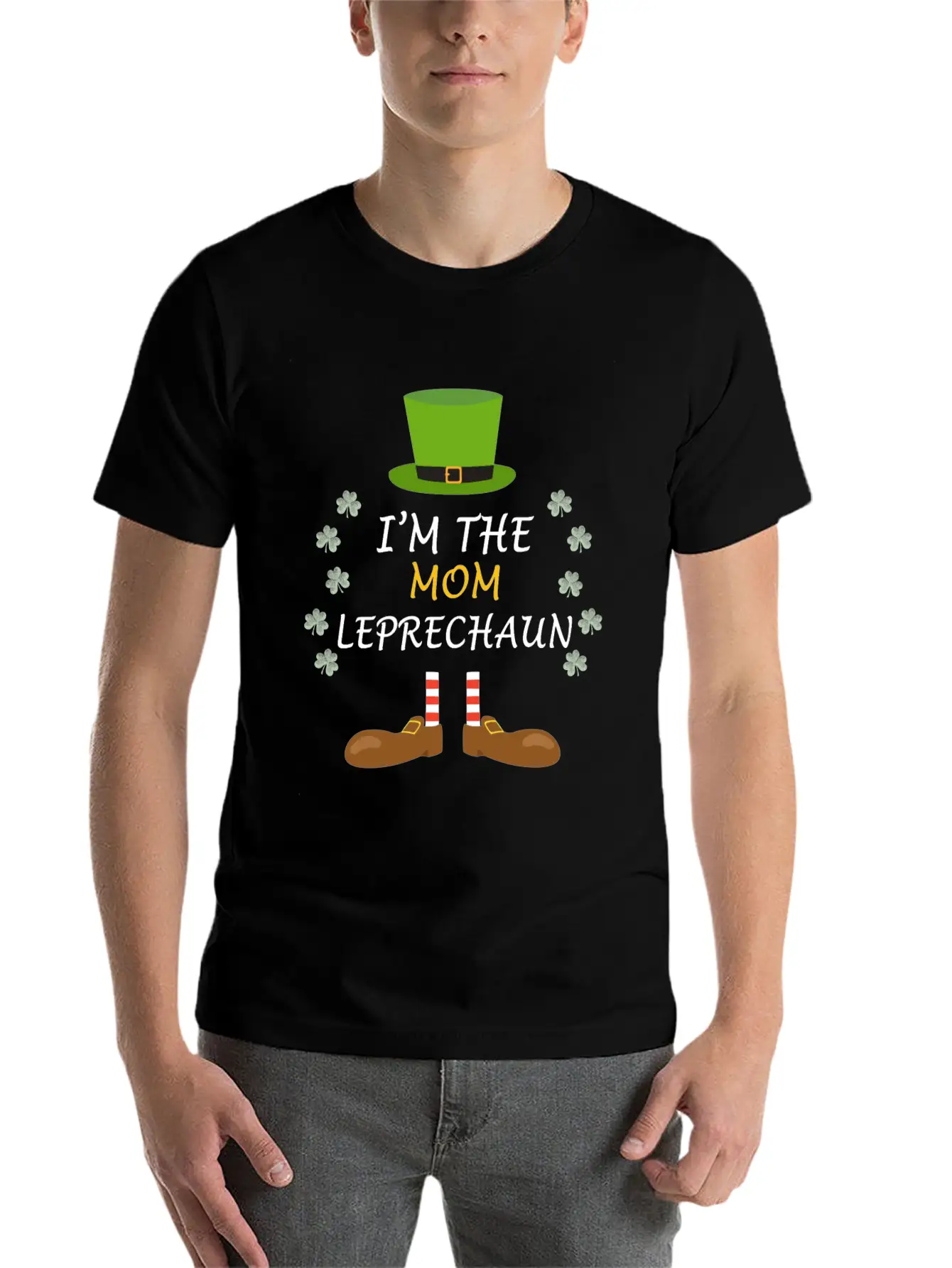 Mom Leprechaun Mama St Patricks Day Ireland Outfit Basic Graphic T-Shirt – Daily Comfort In Soft Cotton