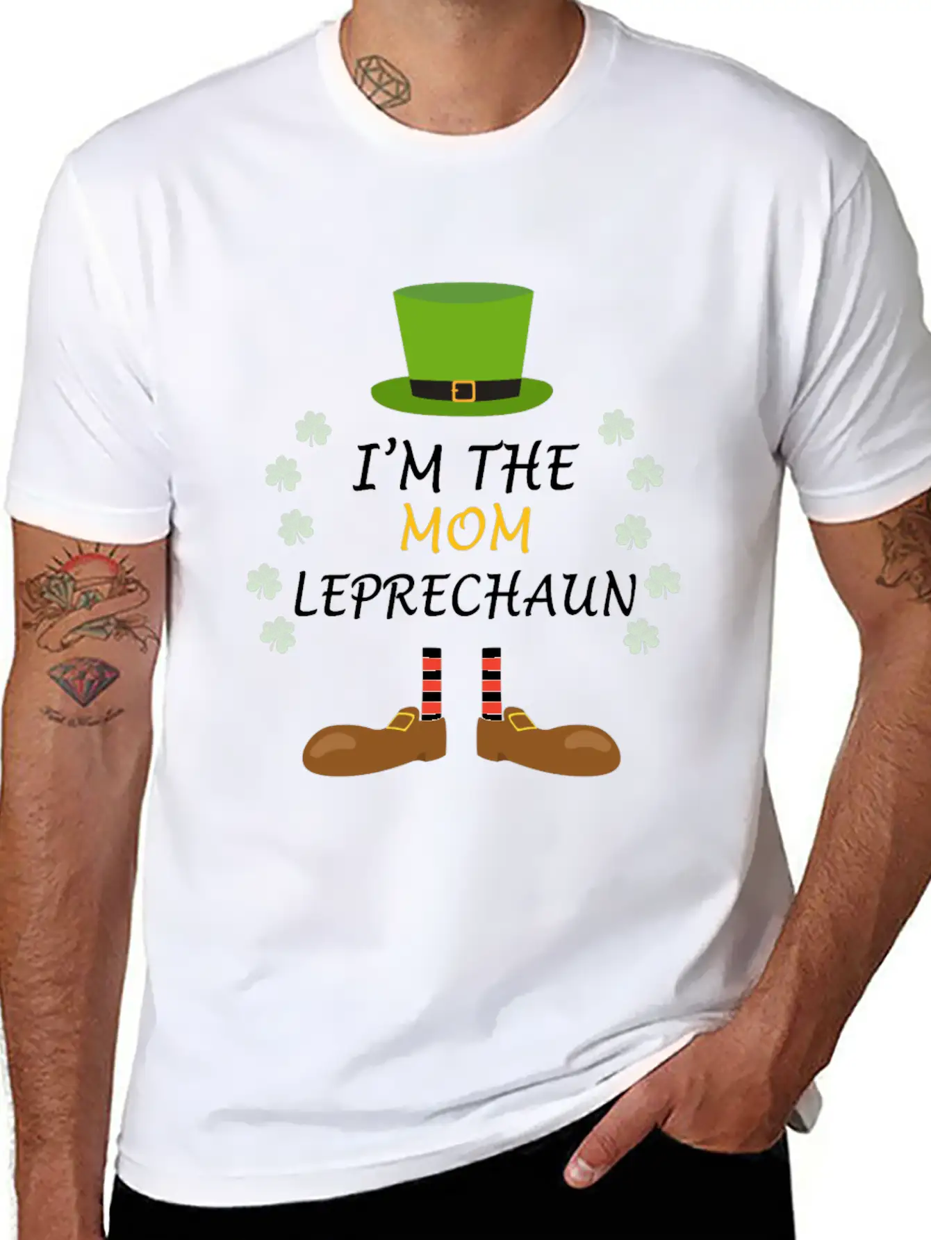 Mom Leprechaun Mama St Patricks Day Ireland Outfit Basic Graphic T-Shirt – Daily Comfort In Soft Cotton