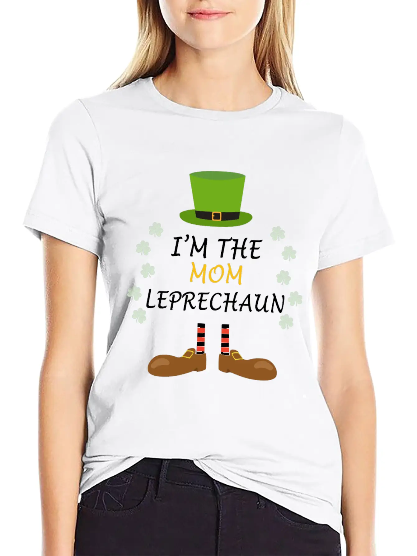 Mom Leprechaun Mama St Patricks Day Ireland Outfit Basic Graphic T-Shirt – Daily Comfort In Soft Cotton