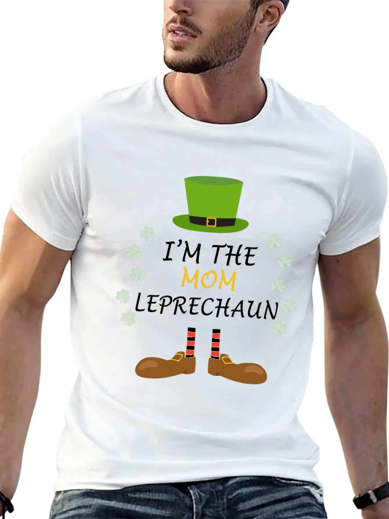 Mom Leprechaun Mama St Patricks Day Ireland Outfit Basic Graphic T-Shirt – Daily Comfort In Soft Cotton