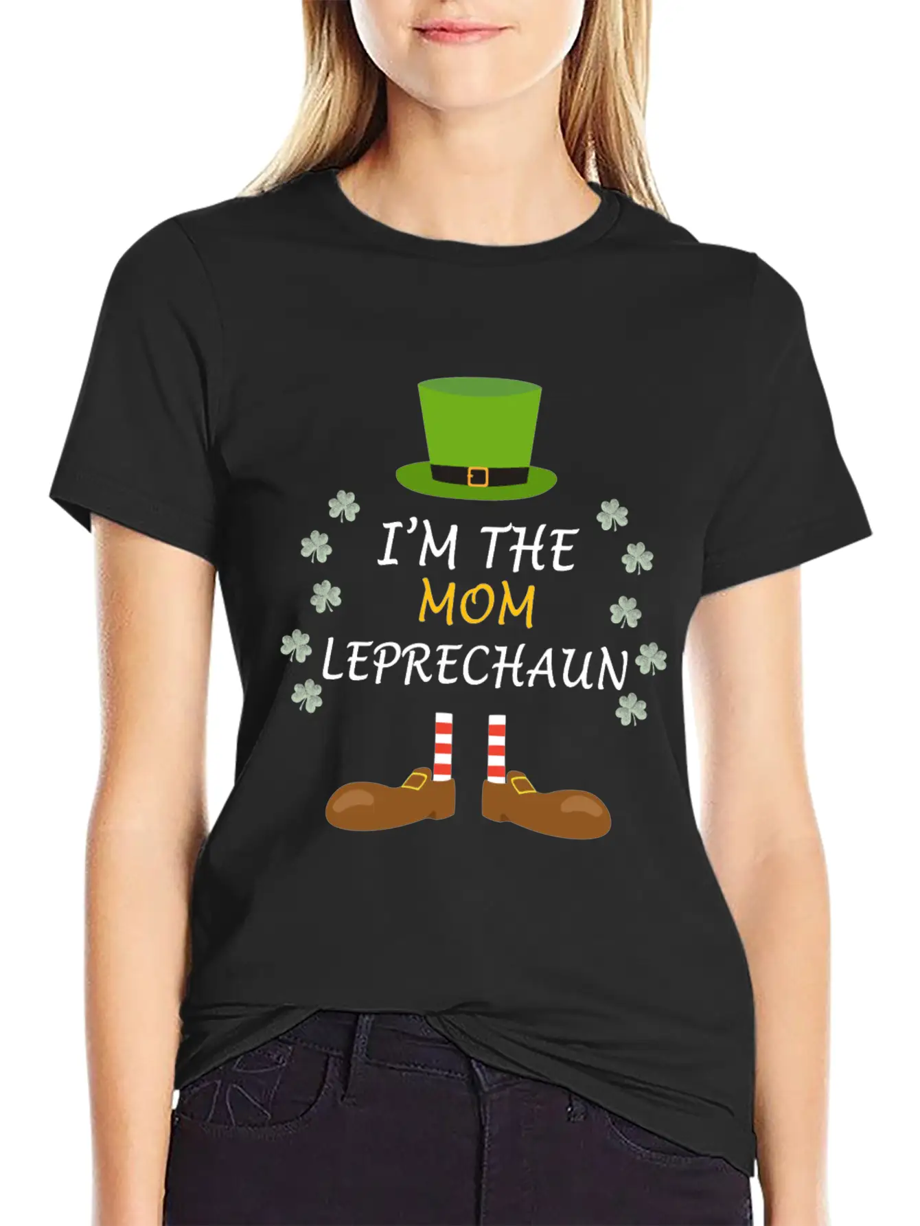 Mom Leprechaun Mama St Patricks Day Ireland Outfit Basic Graphic T-Shirt – Daily Comfort In Soft Cotton