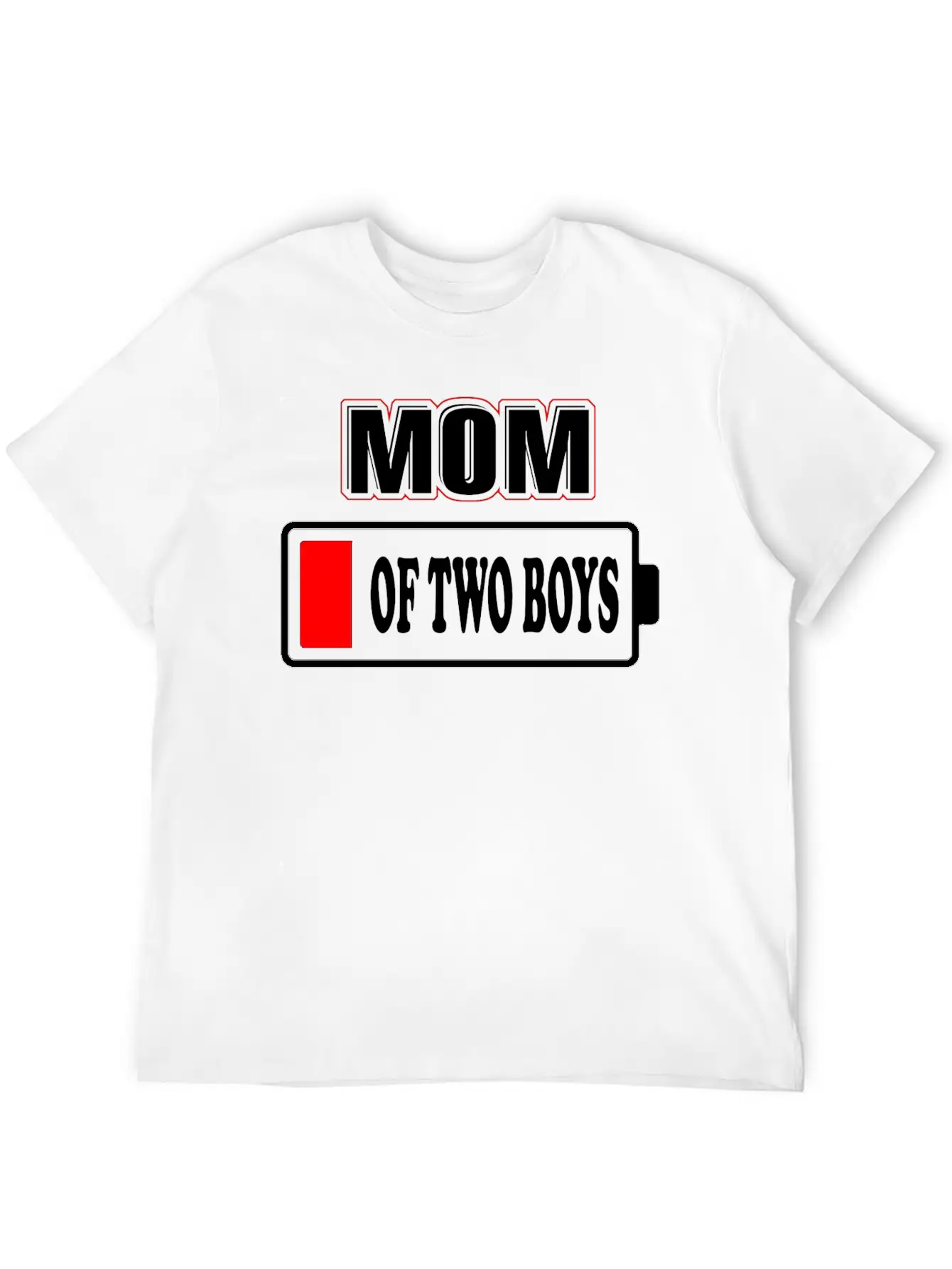Mom Low Battery Energy Empty Matching Mommy Unisex Short Sleeve Soft Cotton T-Shirt – Casual Everyday Wear